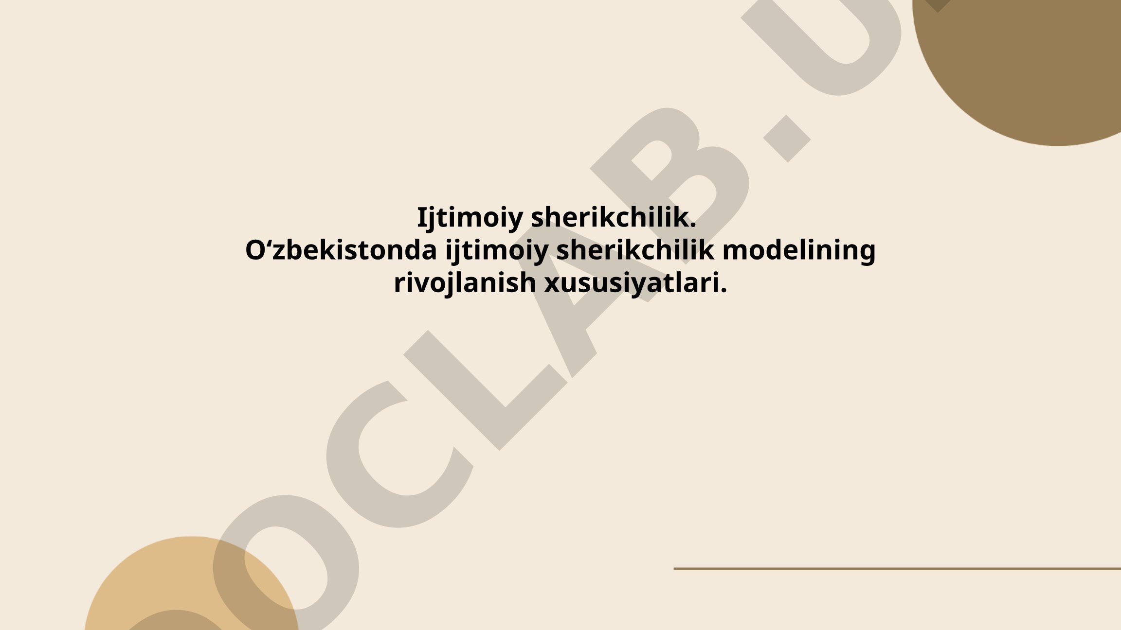 Ijtimoiy sherikchilik va Oʻzbekistonda rivojlanish xususiyatlari