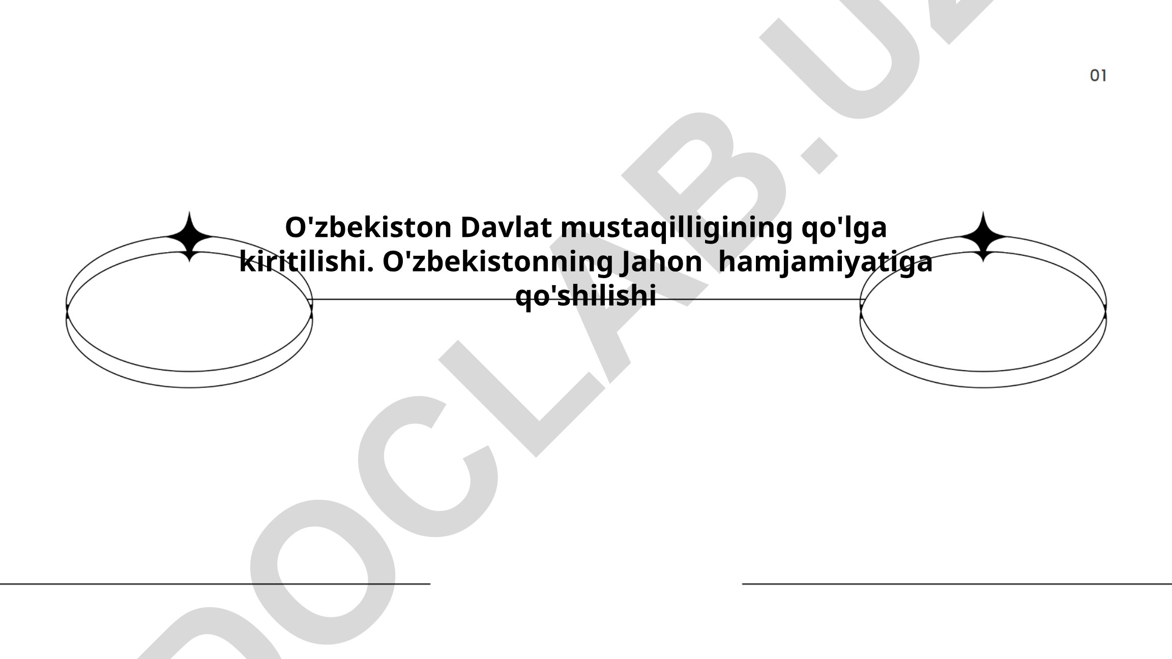 O'zbekiston Davlat mustaqilligining qo'lga kiritilishi va Jahon hamjamiyatiga qo'shilishi