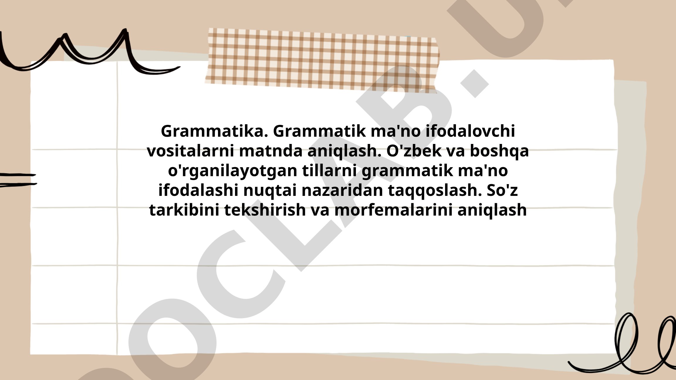 Grammatik ma'no ifodalovchi vositalarni matnda aniqlash