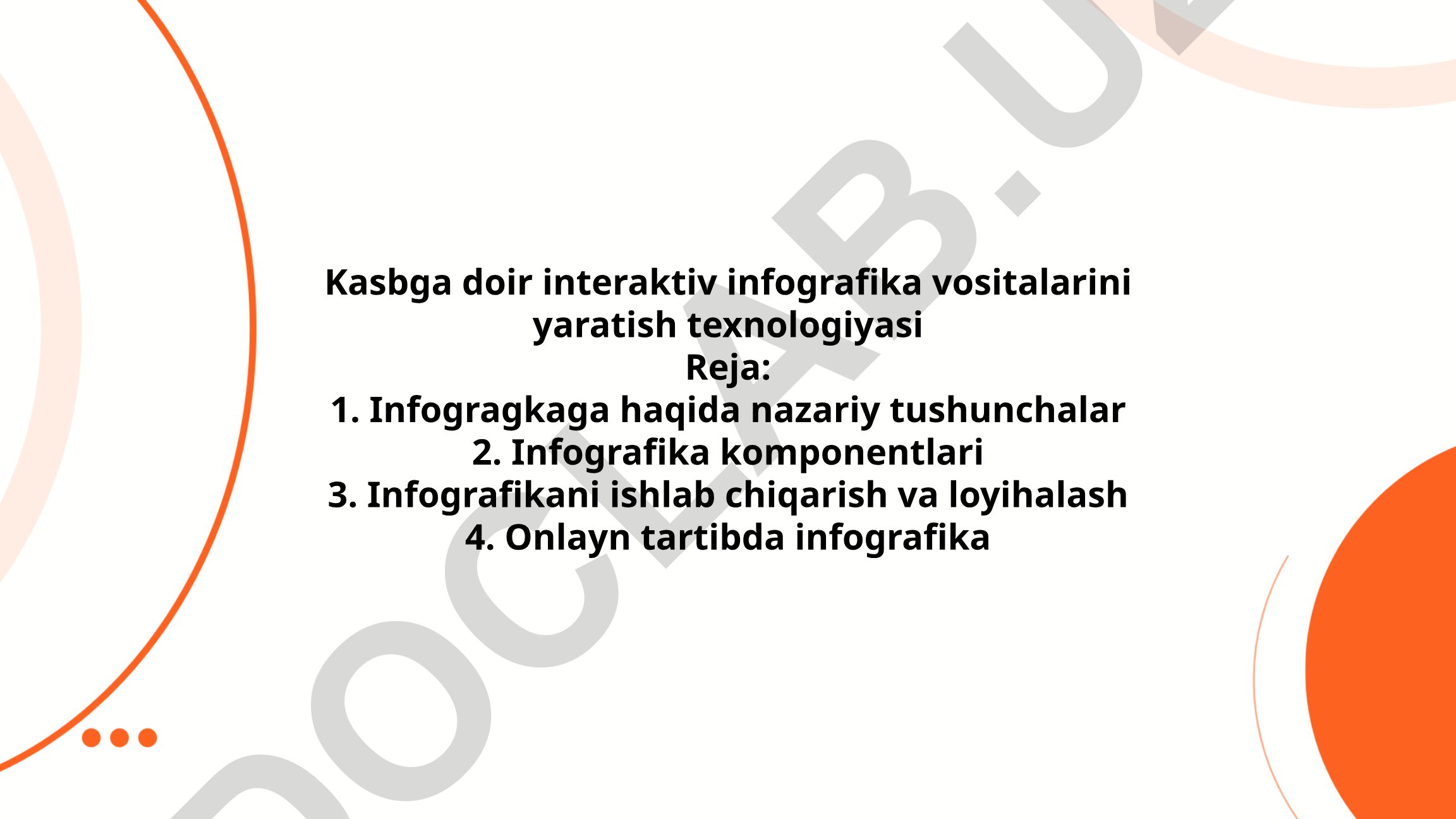 Kasbga doir interaktiv infografika vositalarini yaratish texnologiyasi
