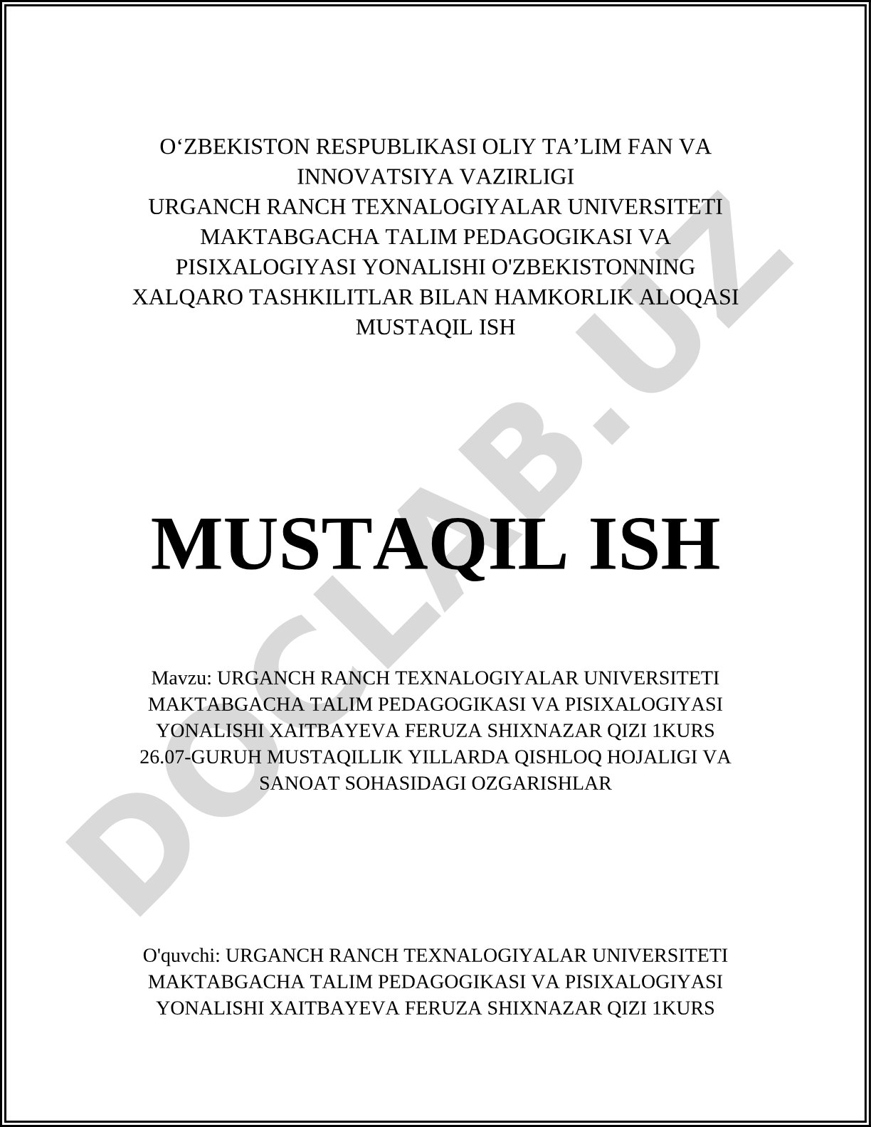 O'zbekistonning xalqaro tashkilotlar bilan hamkorlik aloqasi
