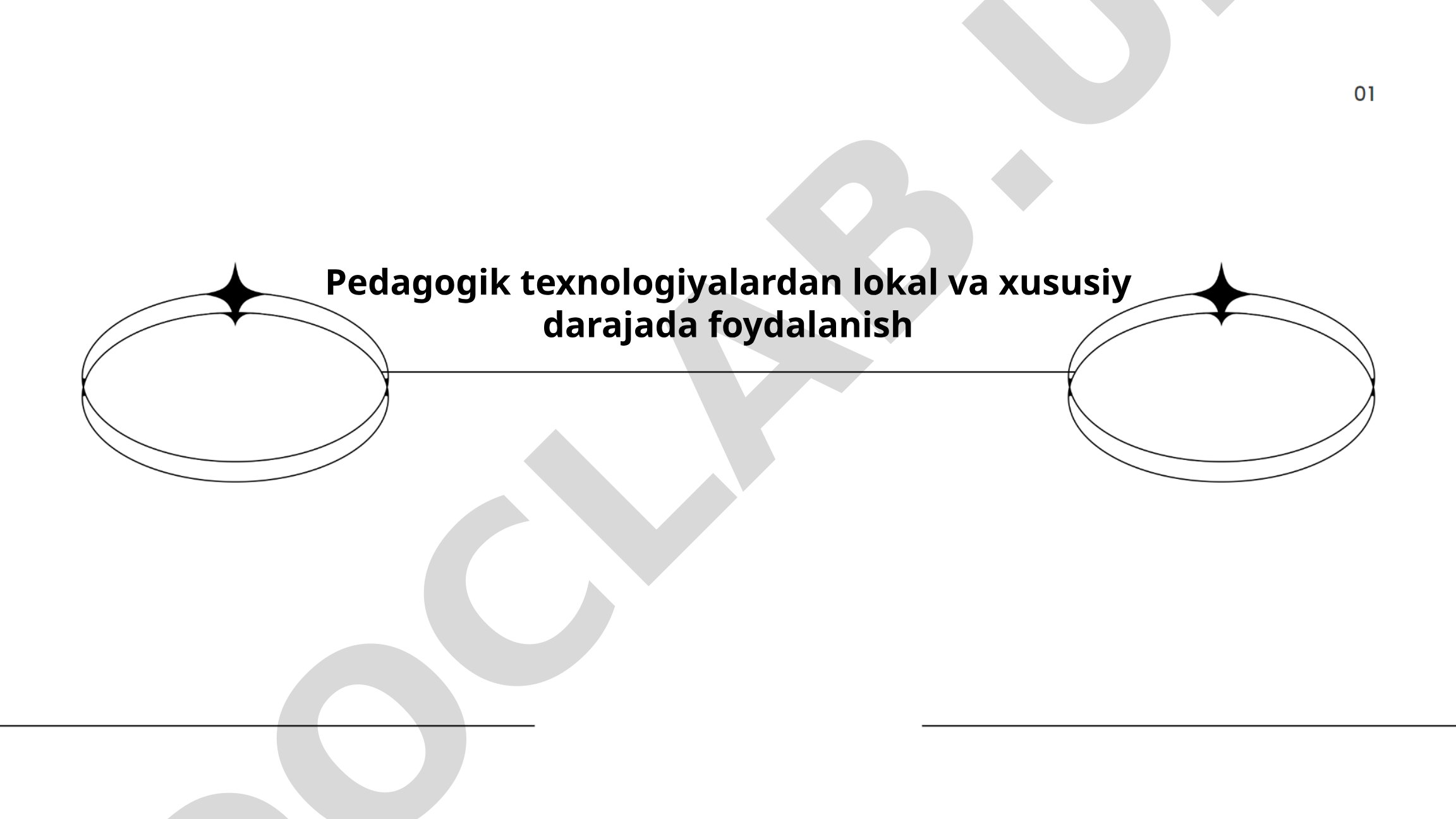 Pedagogik texnologiyalardan lokal va xususiy darajada foydalanish