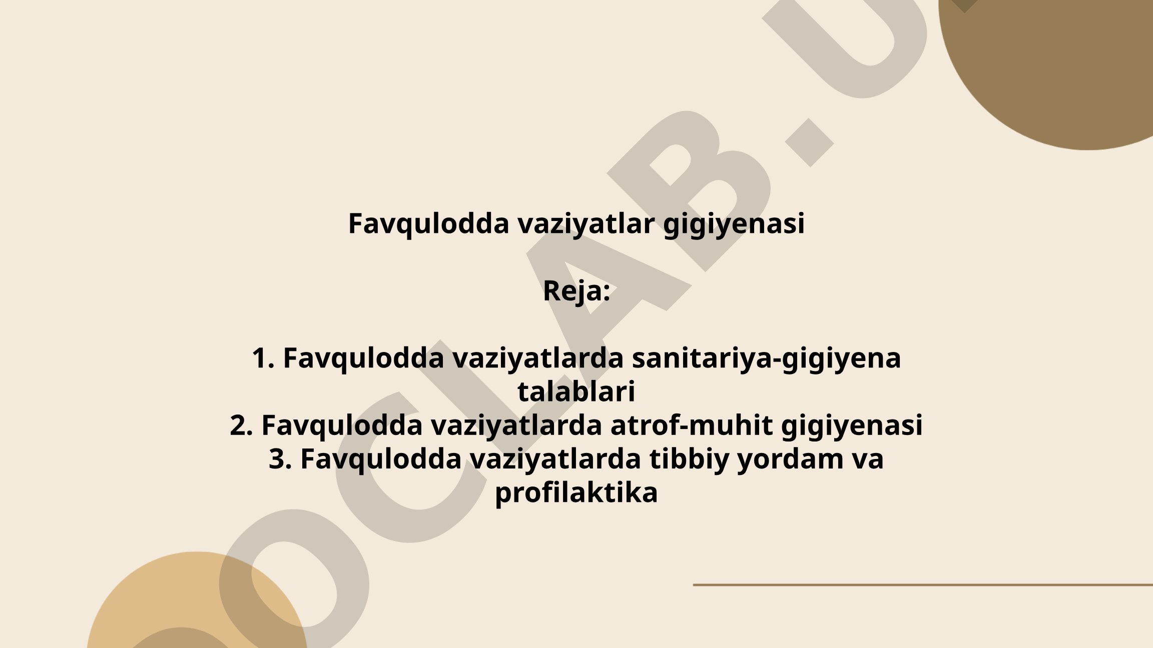 Favqulodda vaziyatlar gigiyenasi