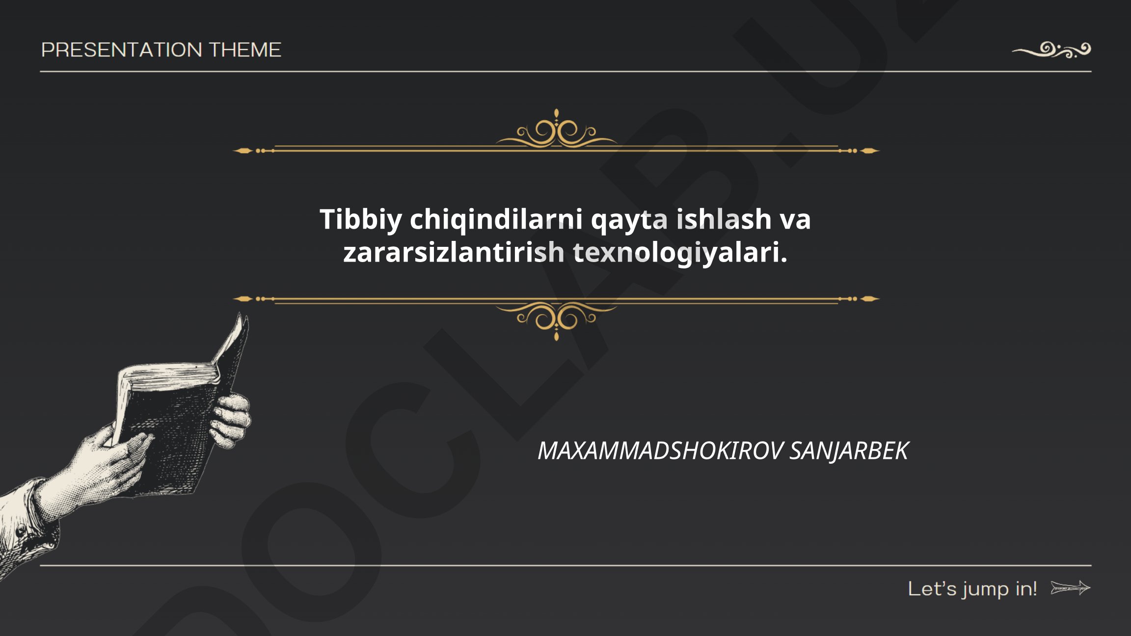 Tibbiy chiqindilarni qayta ishlash va zararsizlantirish texnologiyalari