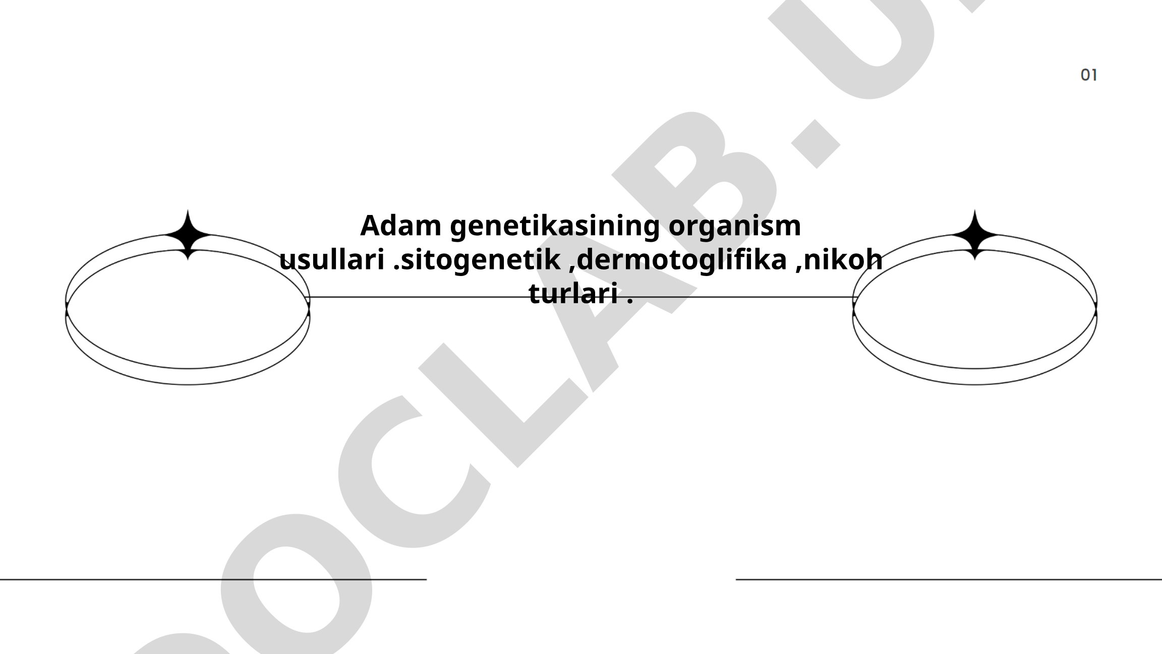 Adam genetikasining organism usullari