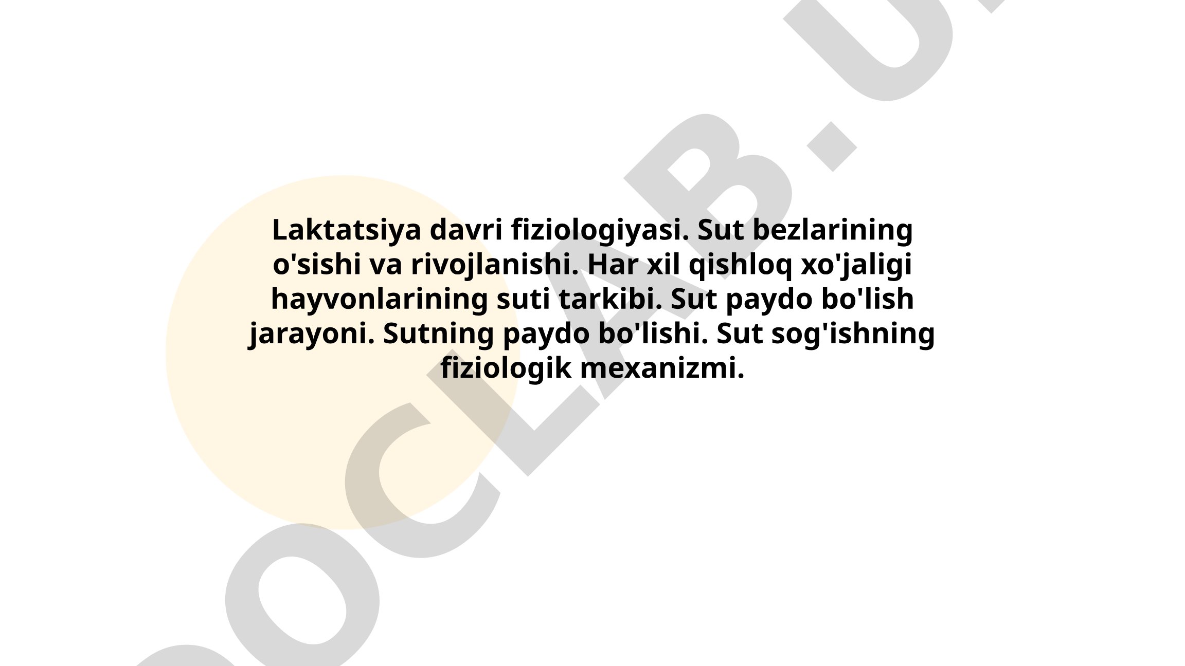 Laktatsiya davri fiziologiyasi