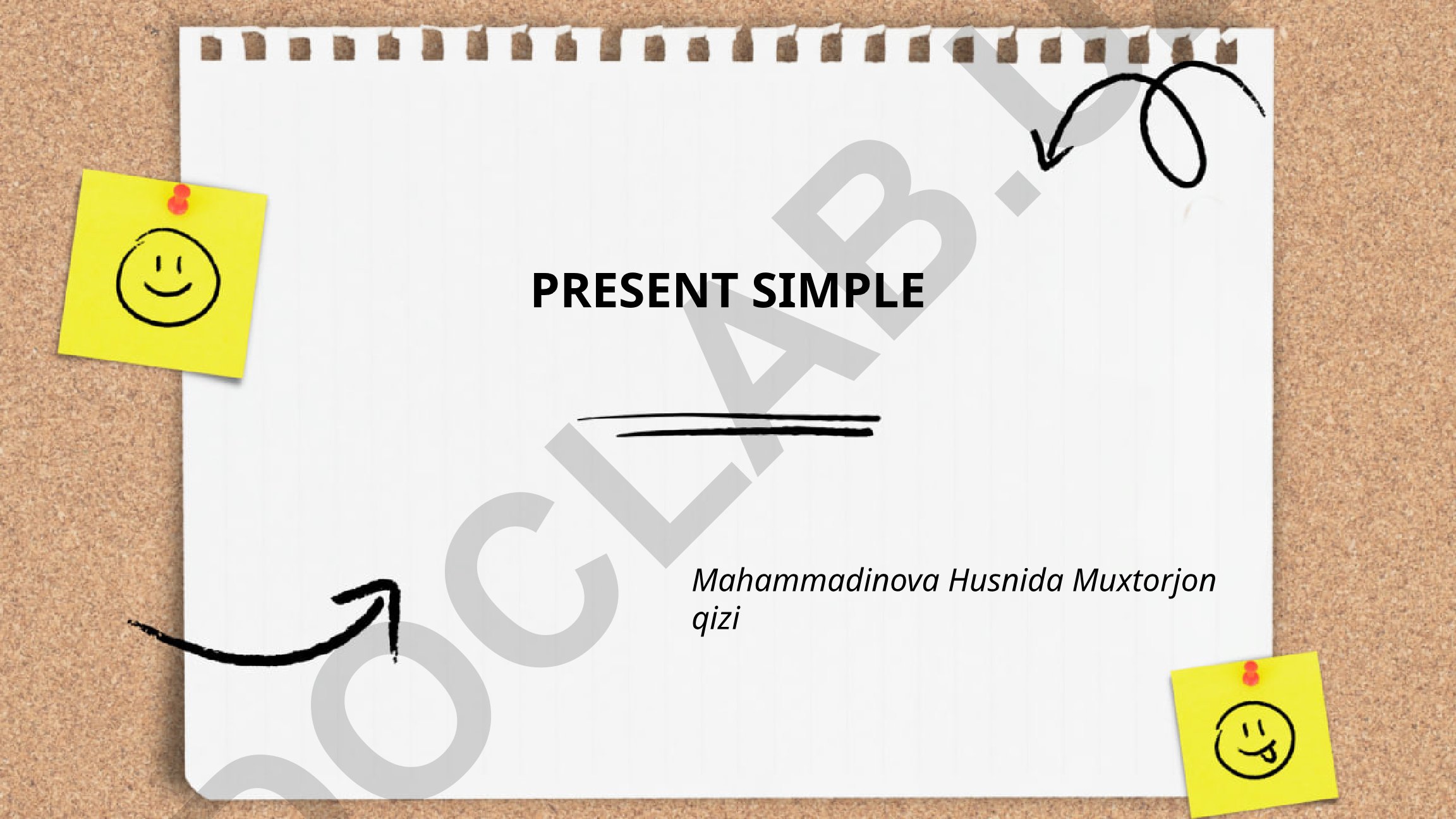 Present Simple Tense Structure and Usage