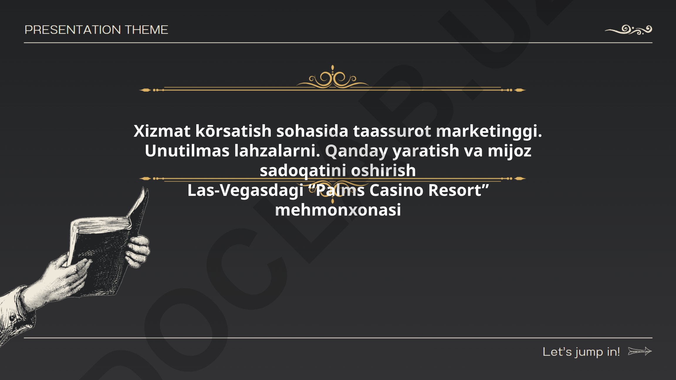 Xizmat ko'rsatish sohasida taassurot marketingi va mijoz sadoqatini oshirish