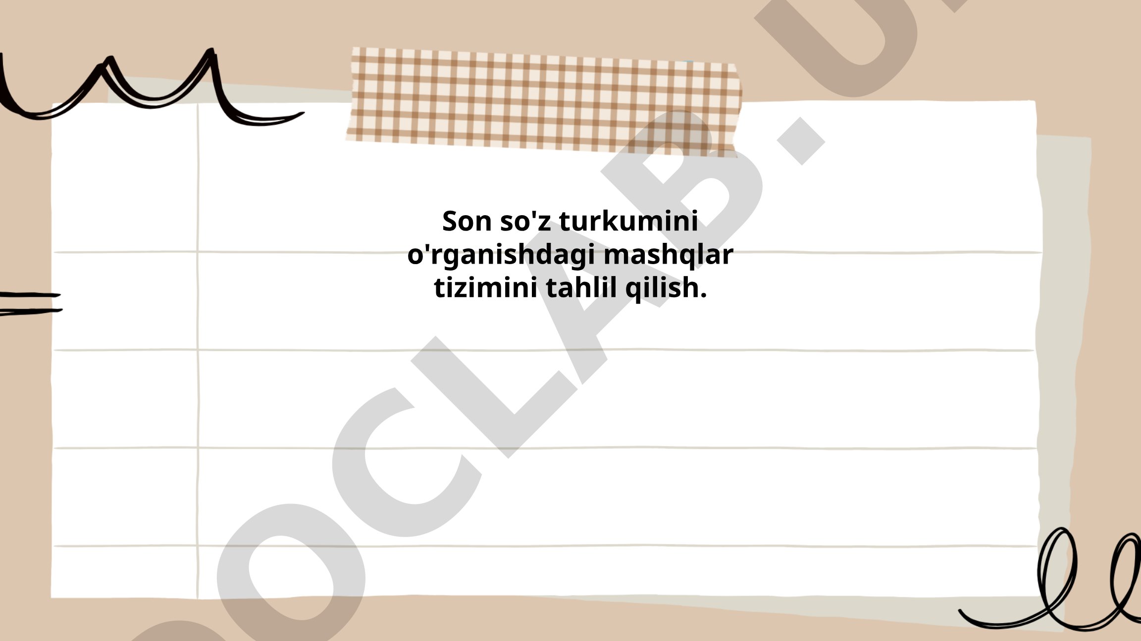 Son so'z turkumini o'rganishdagi mashqlar tizimini tahlil qilish