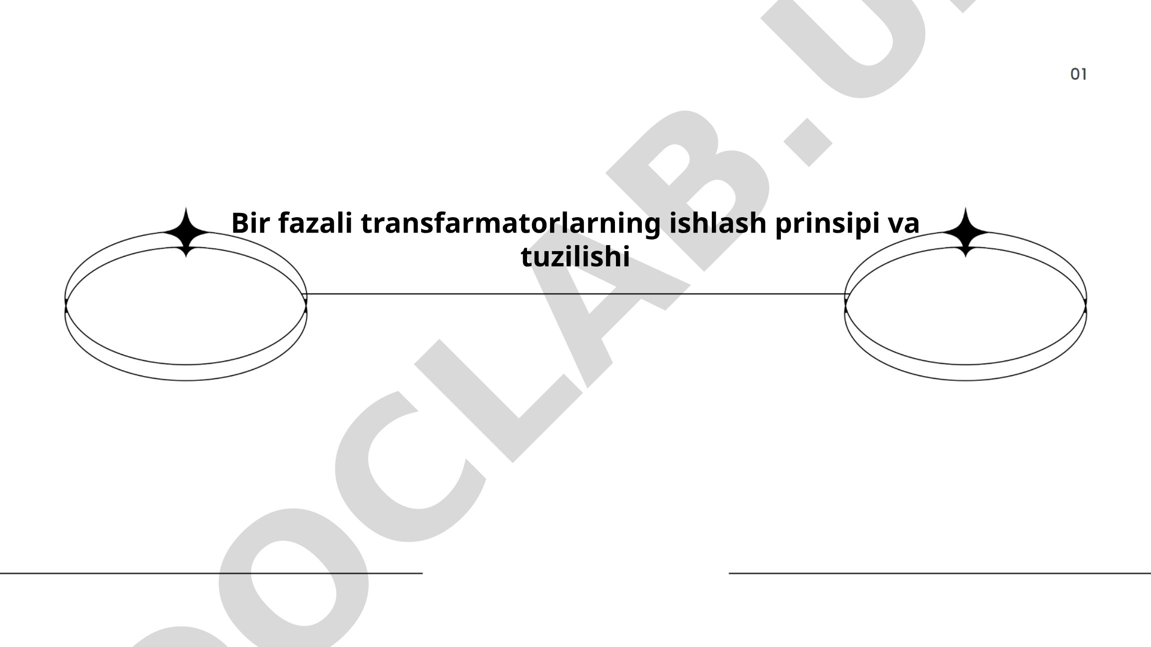 Bir fazali transformatorlarning ishlash prinsipi va tuzilishi
