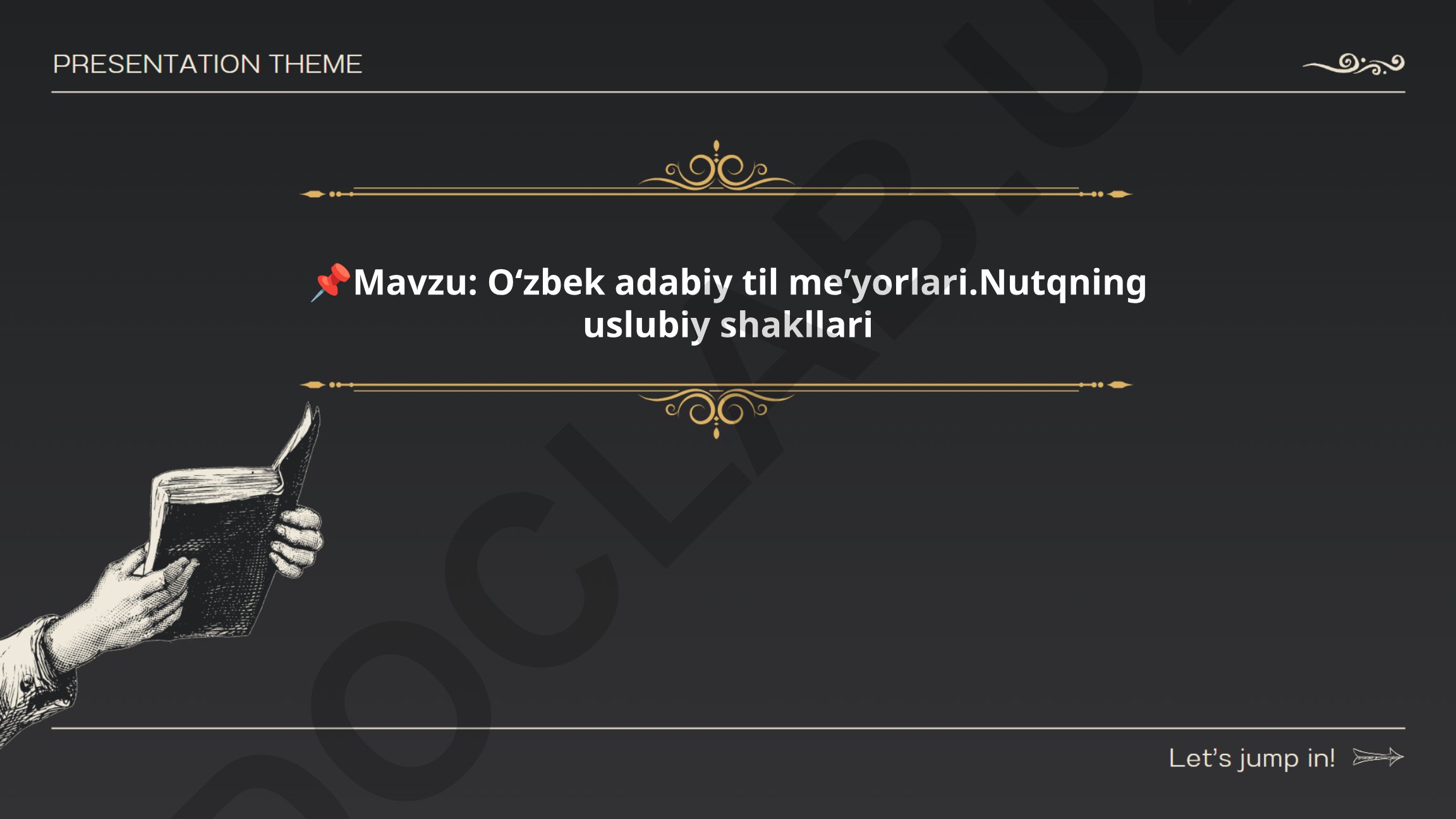 Oʻzbek adabiy til meʼyorlari. Nutqning uslubiy shakllari
