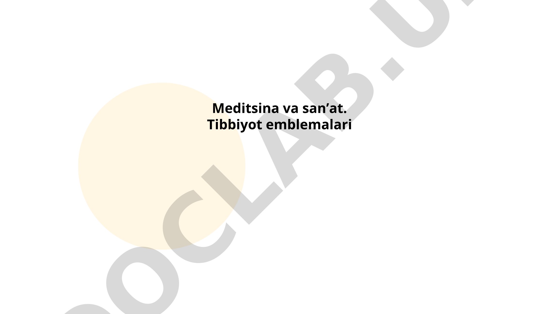 Meditsina va sanʼat. Tibbiyot emblemalari