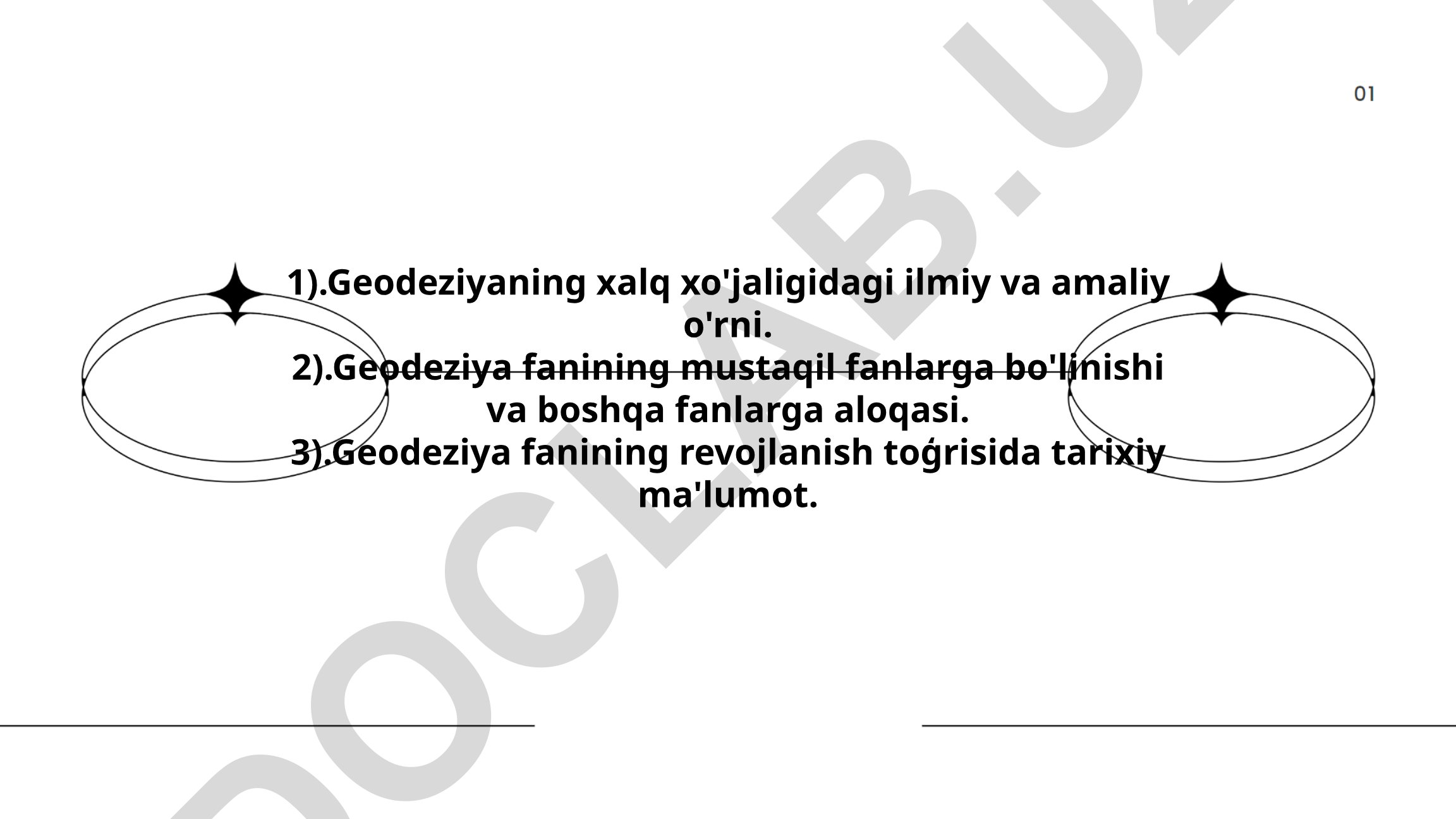 Geodeziyaning xalq xo'jaligidagi ahamiyati va rivojlanishi