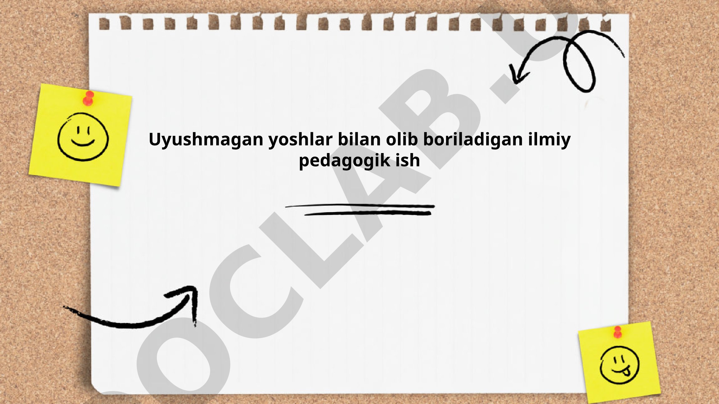 Uyushmagan yoshlar bilan olib boriladigan ilmiy pedagogik ish