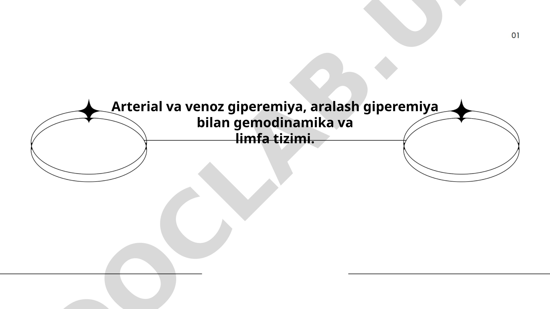 Arterial va venoz giperemiya, aralash giperemiya bilan gemodinamika va limfa tizimi