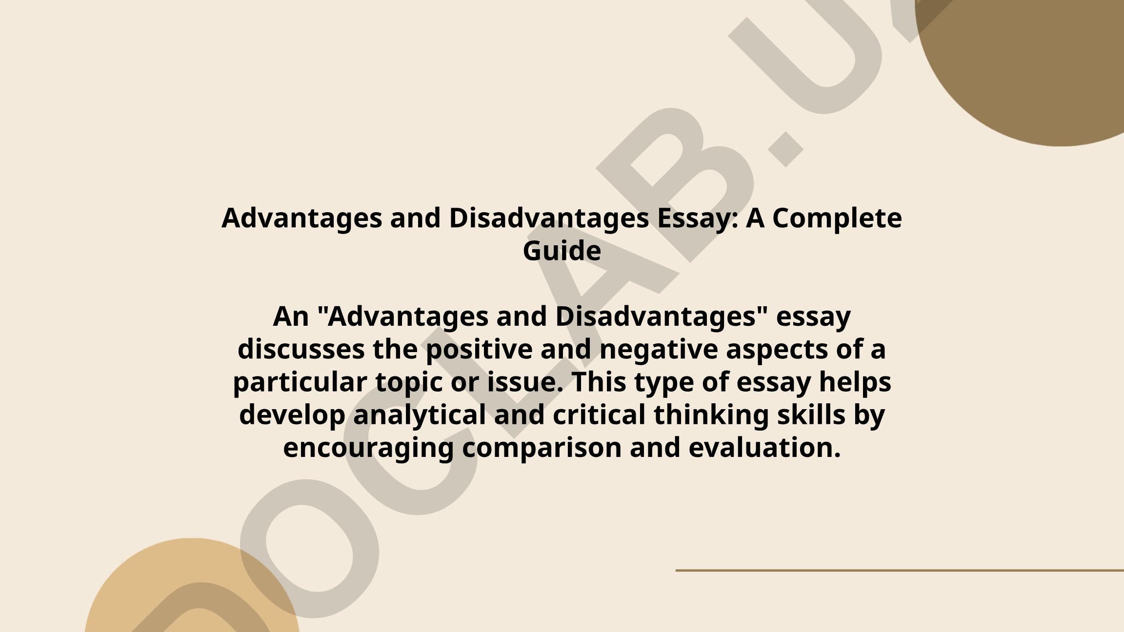Advantages and Disadvantages Essay: A Complete Guide