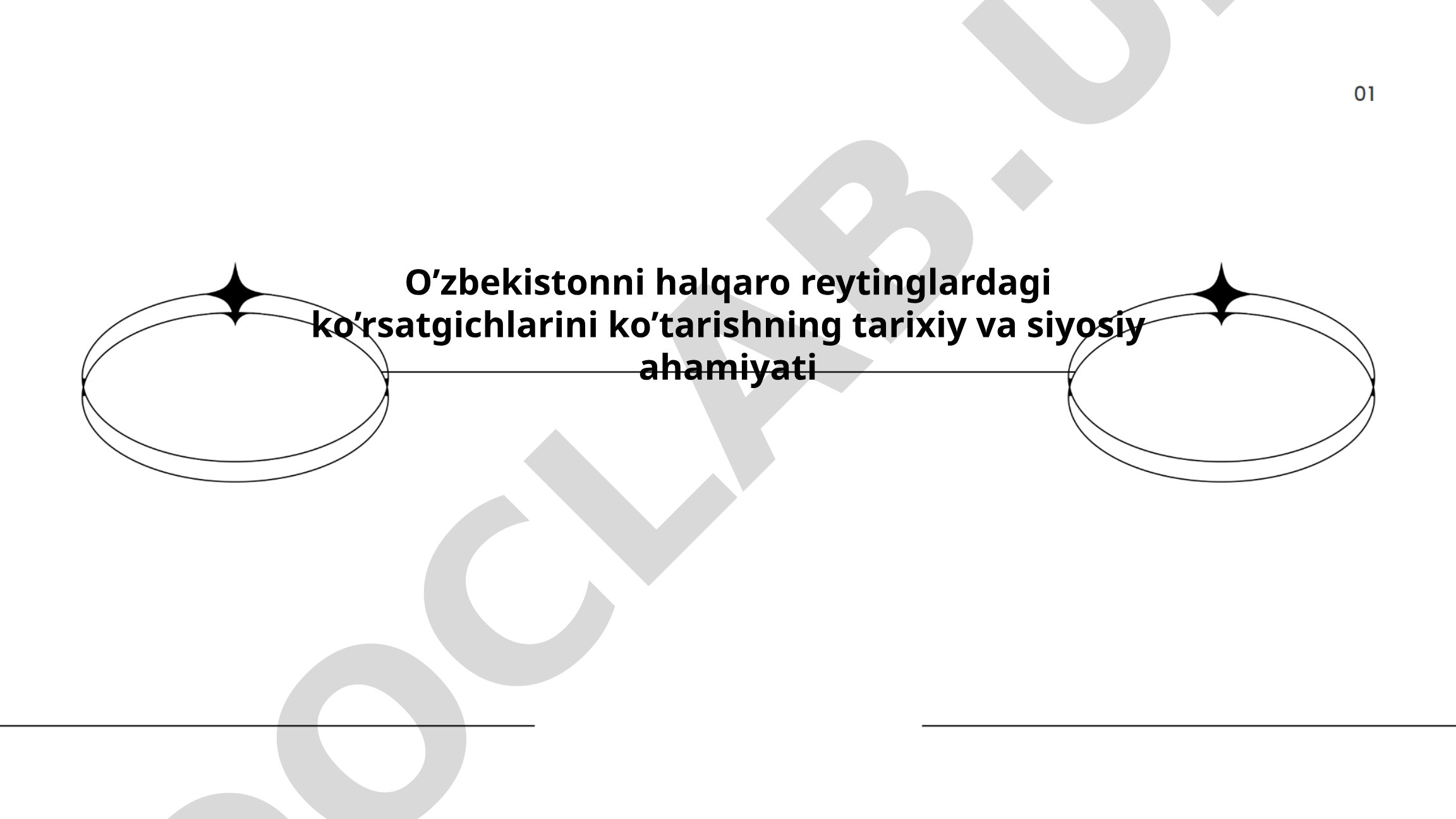 O'zbekistonni xalqaro reytinglardagi ko'rsatgichlarini ko'tarishning tarixiy va siyosiy ahamiyati