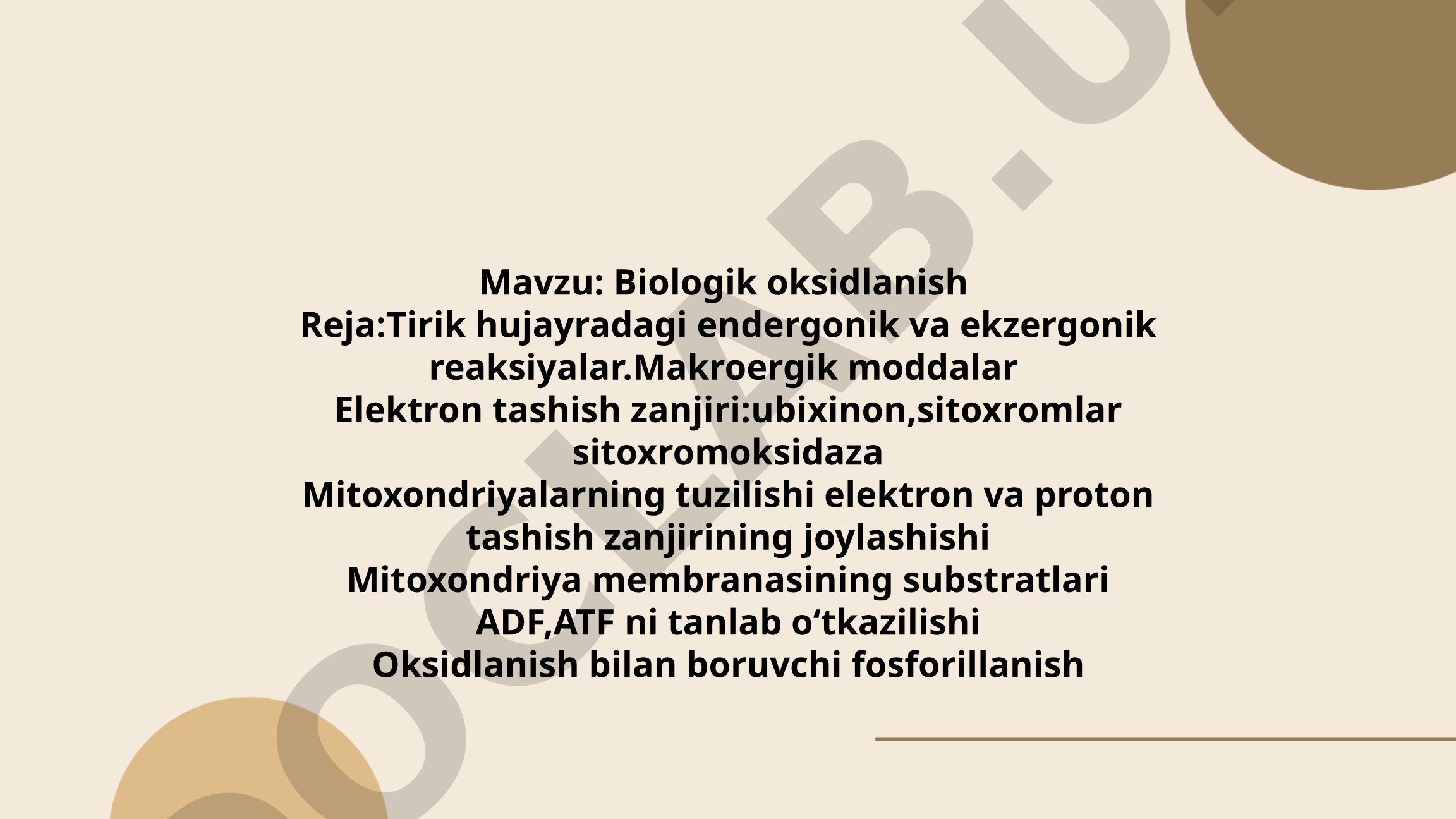 Biologik oksidlanish