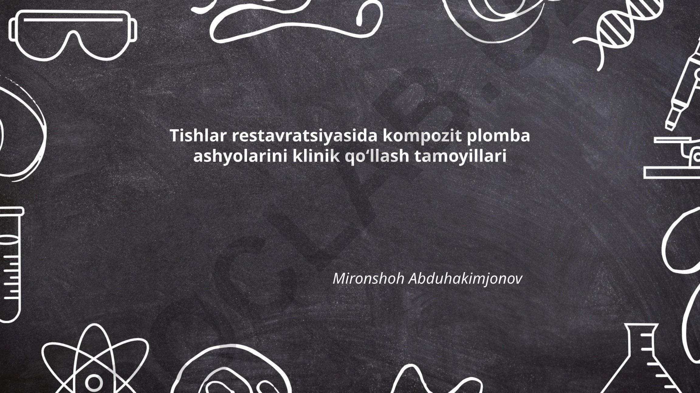 Tishlar restavratsiyasida kompozit plomba ashyolarini klinik qoʻllash tamoyillari