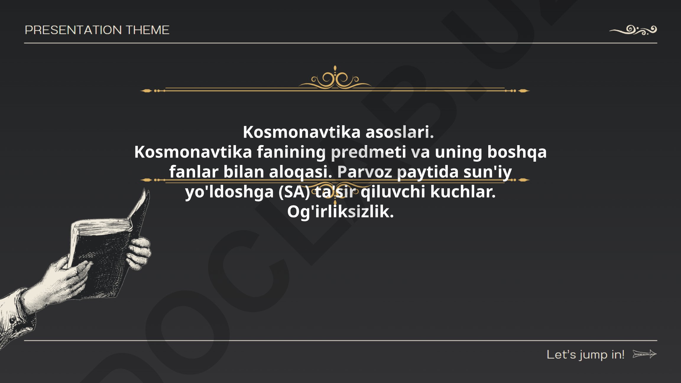 Kosmonavtika asoslari va fanlararo aloqalar