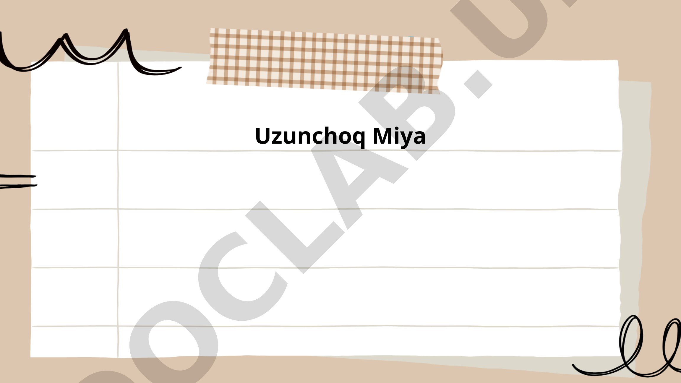 Uzunchoq Miya Anatomiyasi va Vazifalari