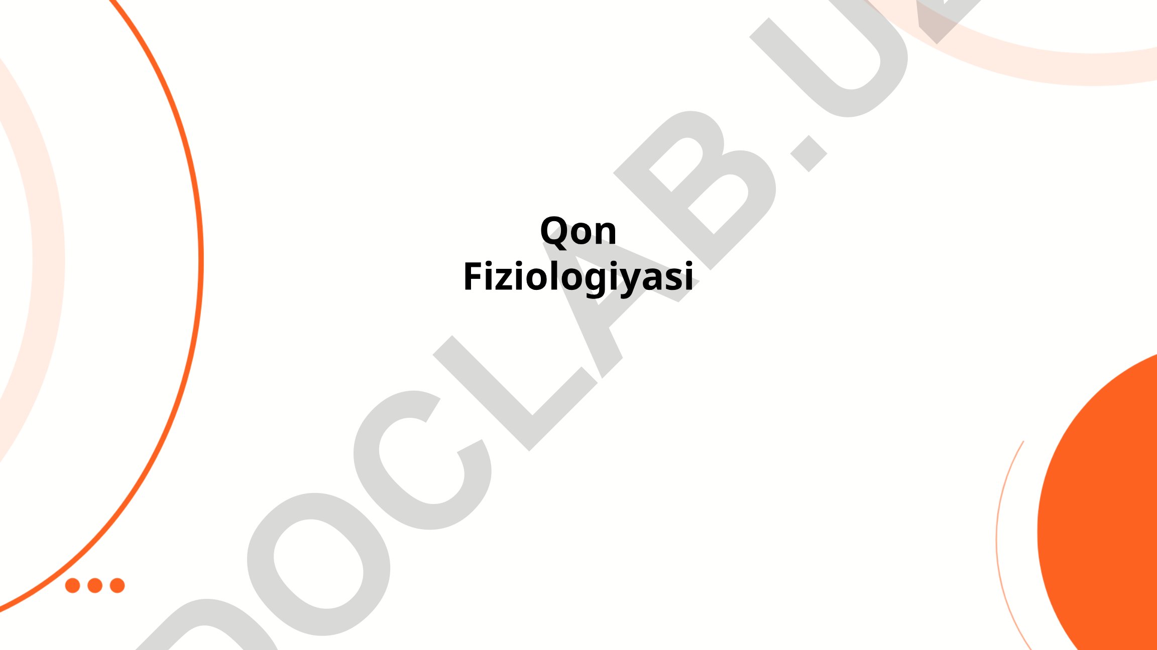 Qon Fiziologiyasi