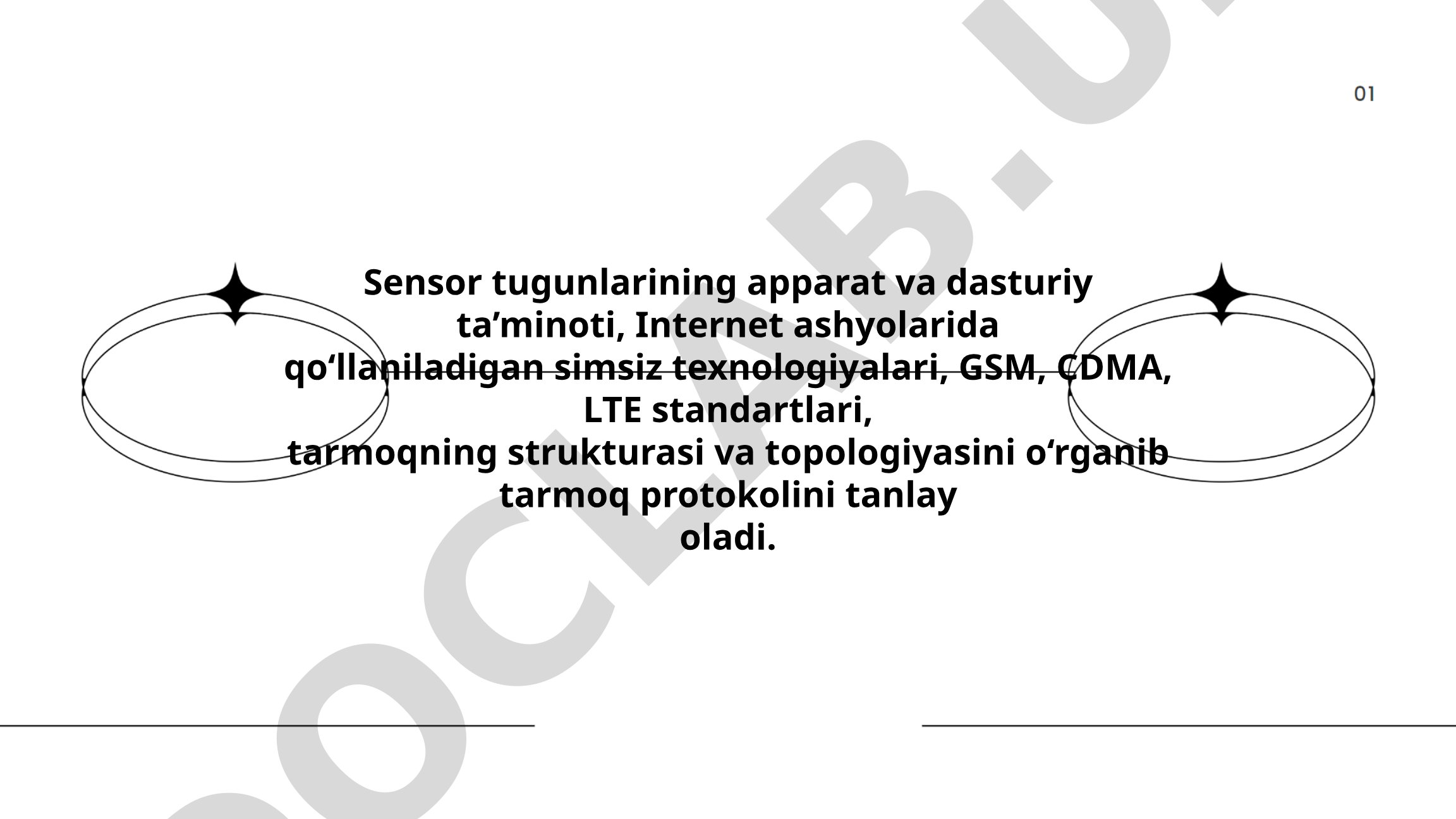 Sensor tugunlarining apparat va dasturiy ta'minoti va simsiz texnologiyalar