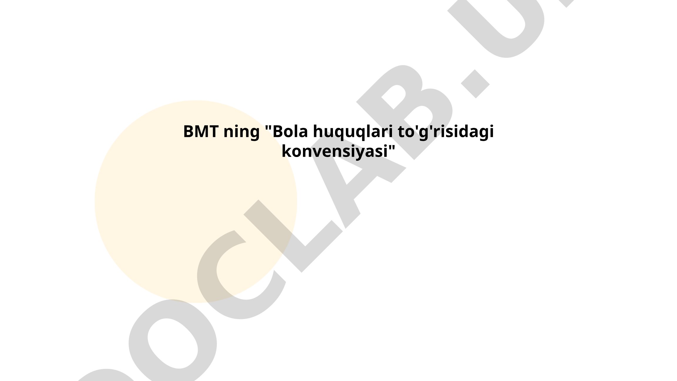 BMT Bola huquqlari to'g'risidagi konvensiyasi