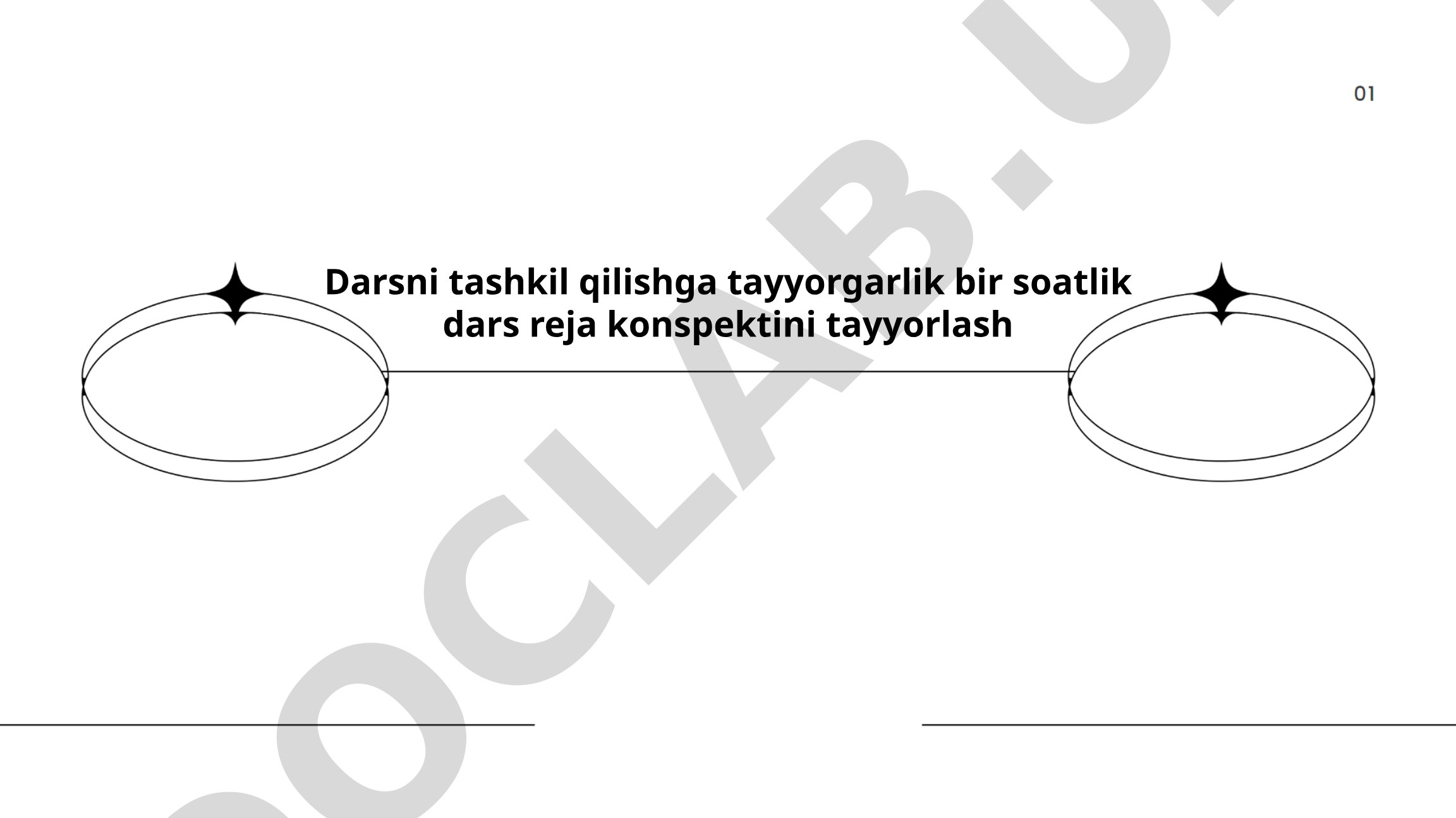 Bir soatlik dars reja konspektini tayyorlash