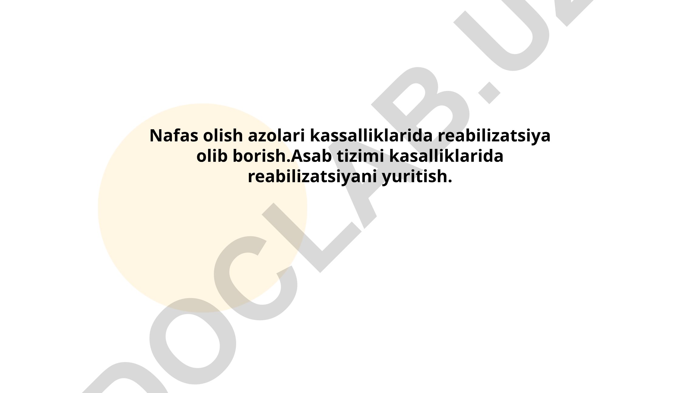 Nafas olish va asab tizimi kasalliklarida reabilitatsiya