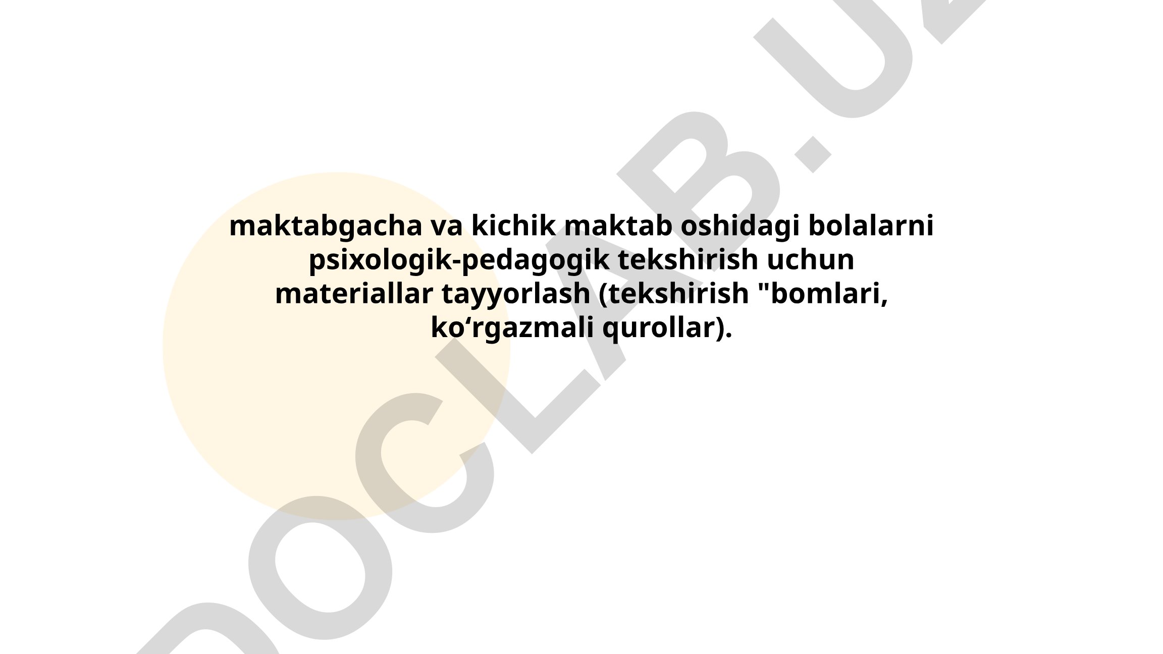 Maktabgacha va kichik maktab oshidagi bolalarni psixologik-pedagogik tekshirish materiallari