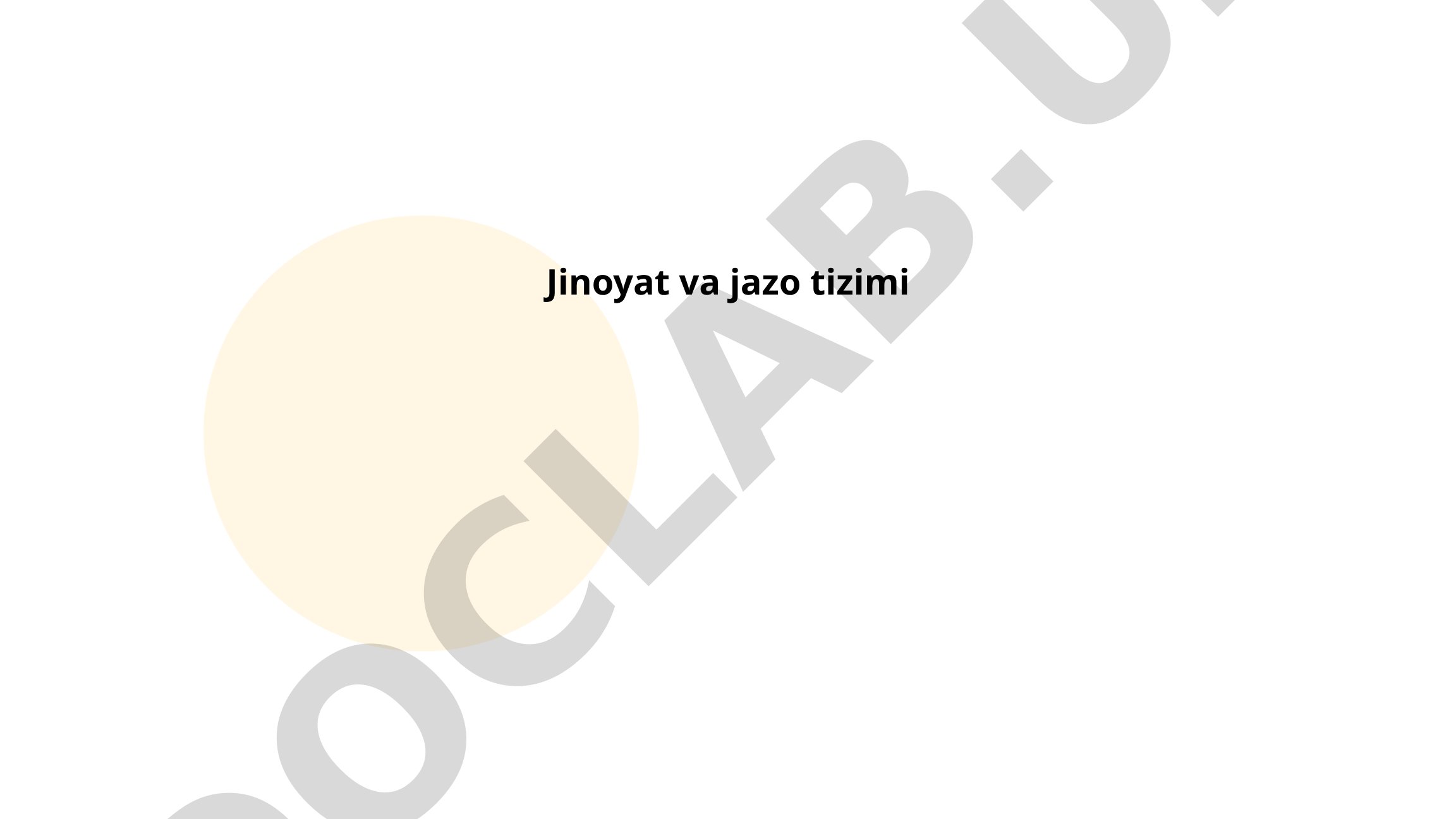 Jinoyat va jazo tizimi