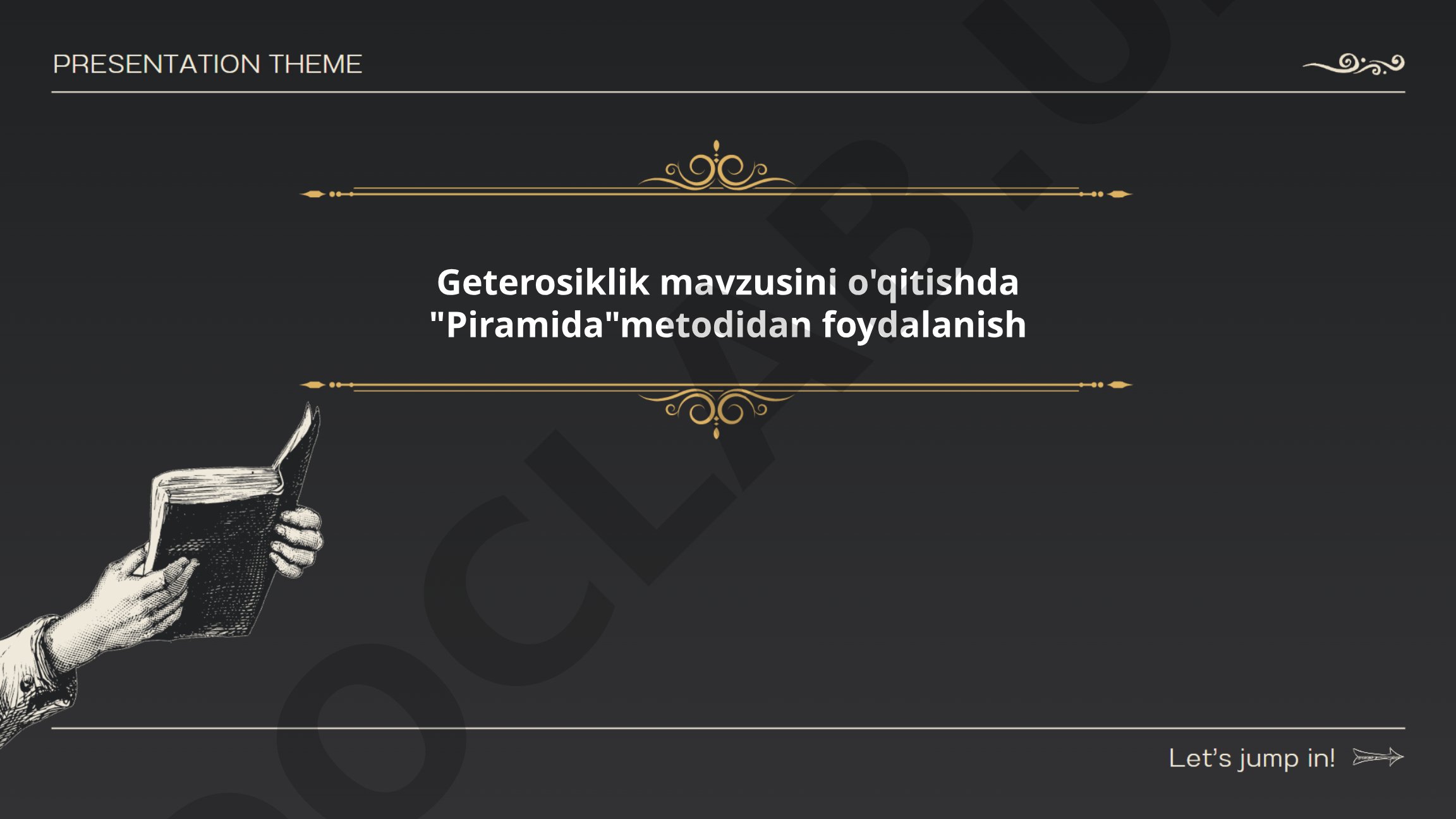 Geterosiklik mavzusini o'qitishda Piramida metodidan foydalanish