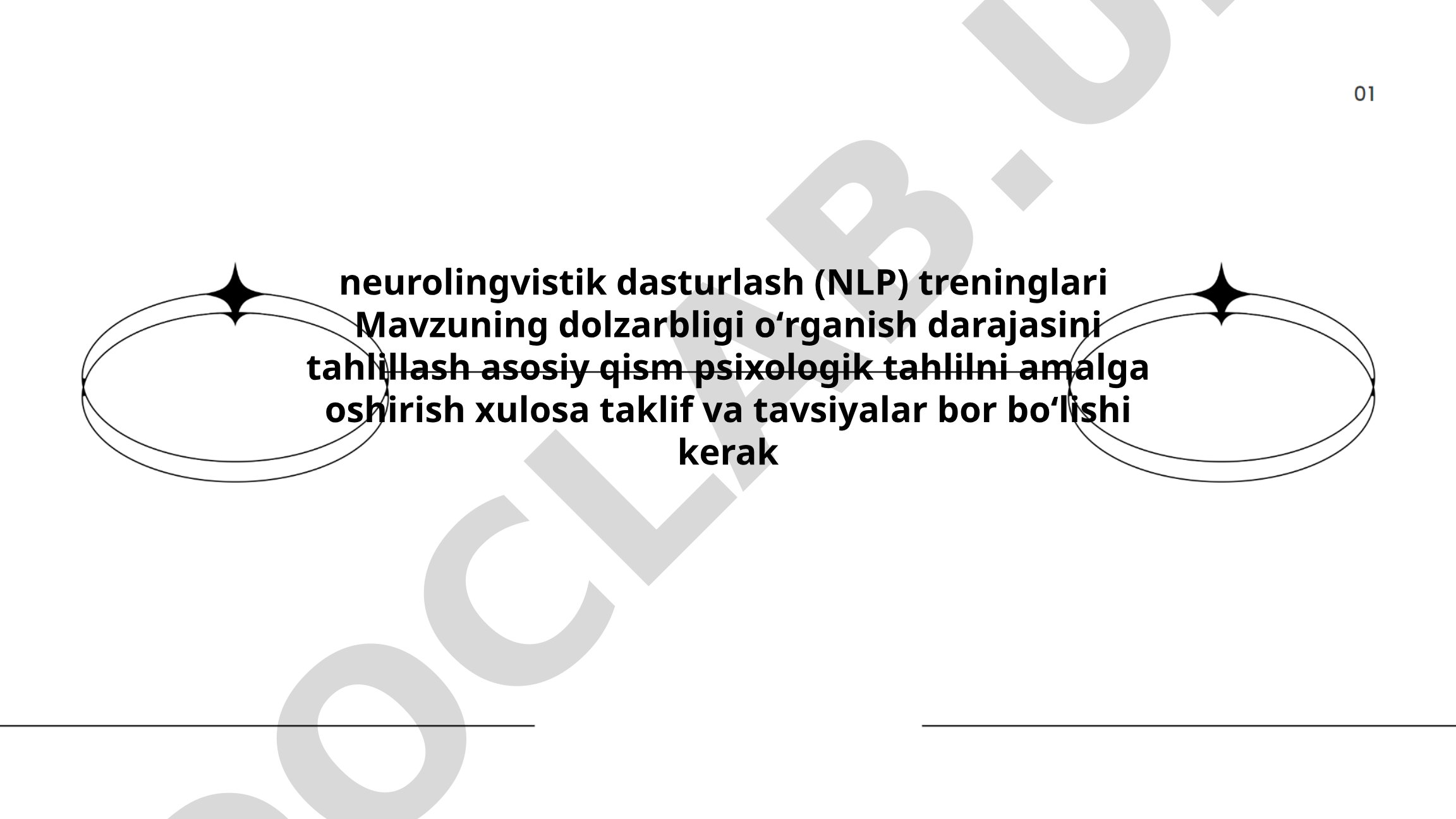 Neurolingvistik dasturlash (NLP) treninglari