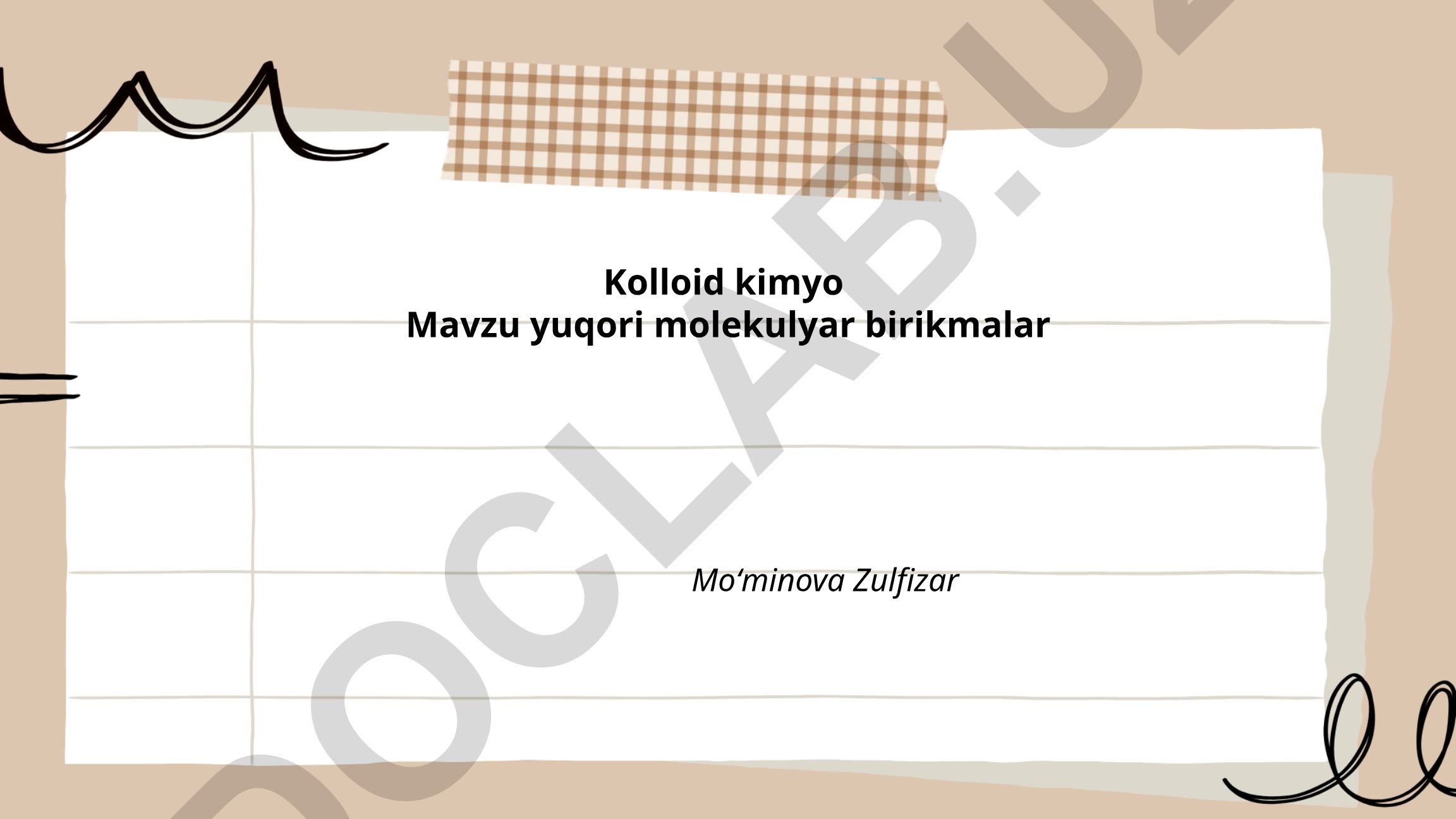 Yuqori molekulyar birikmalar