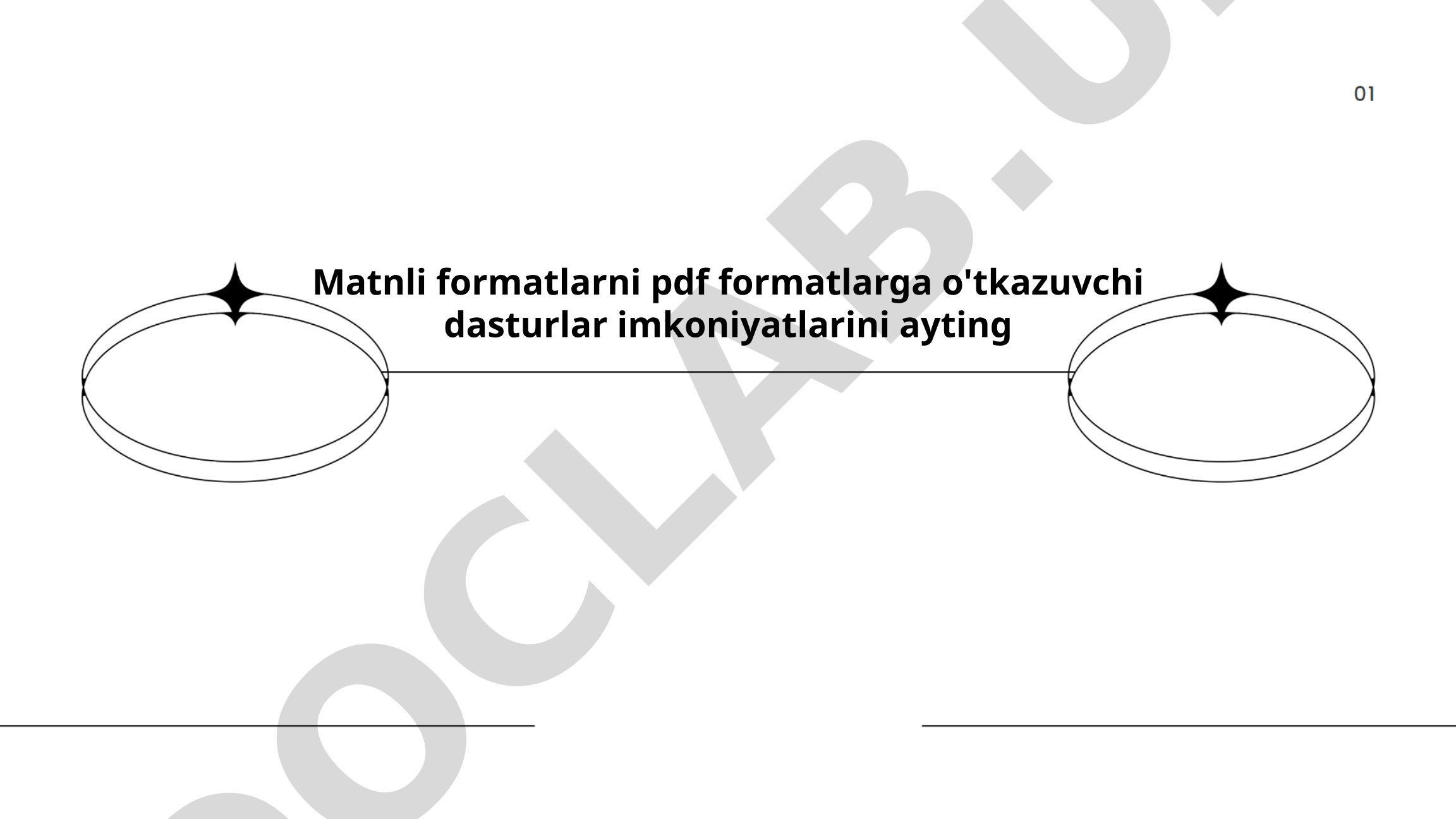 Matnli formatlarni PDFga o'tkazuvchi dasturlar imkoniyatlari