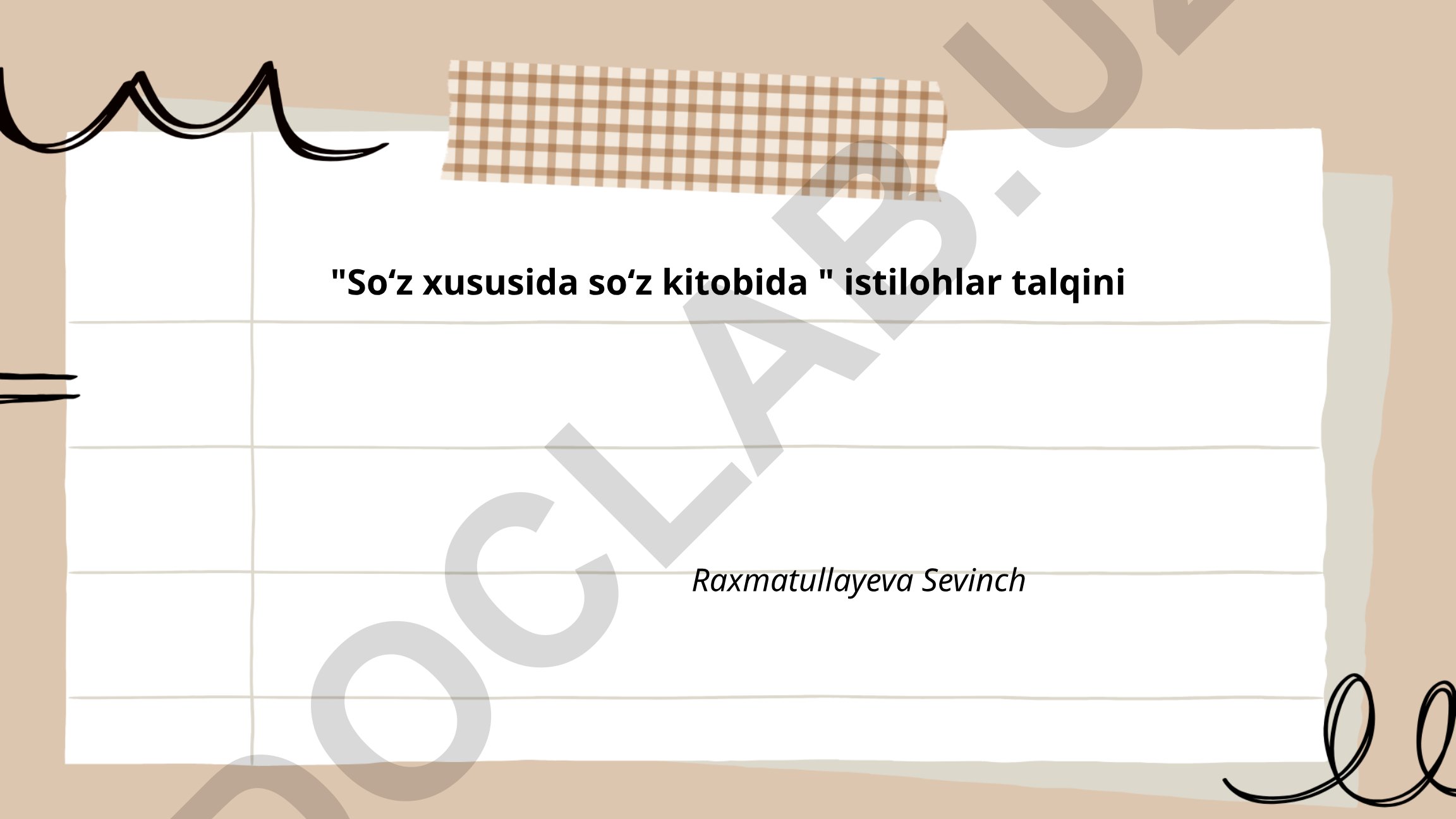 Soʻz xususida soʻz kitobida istilohlar talqini