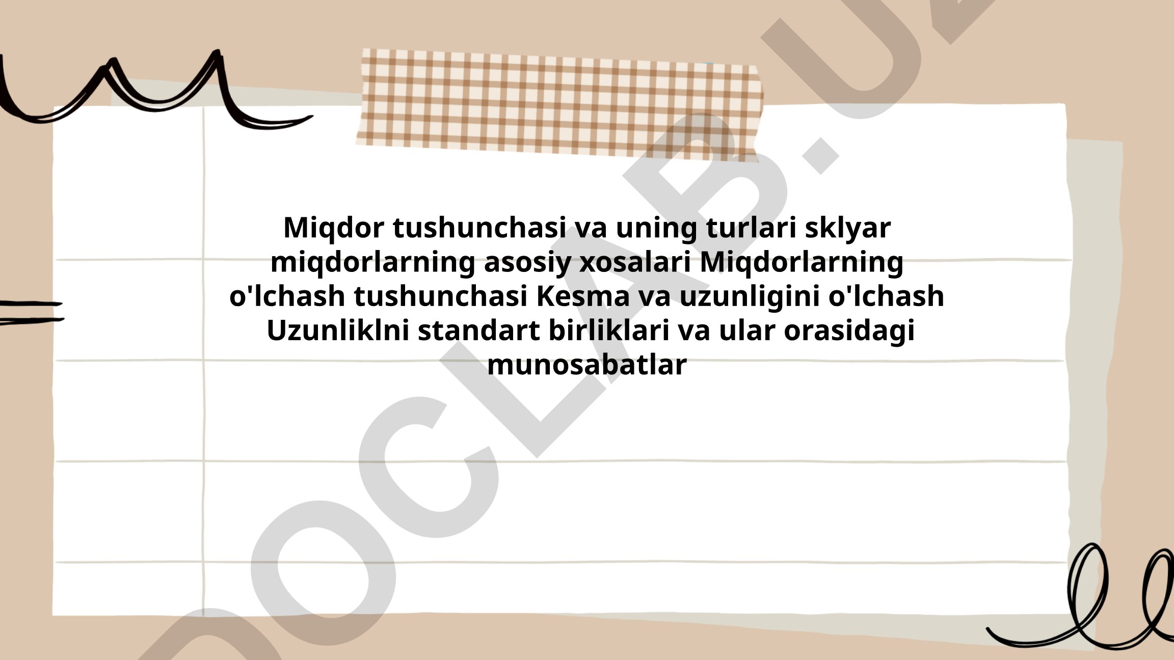 Miqdor tushunchasi va uning turlari