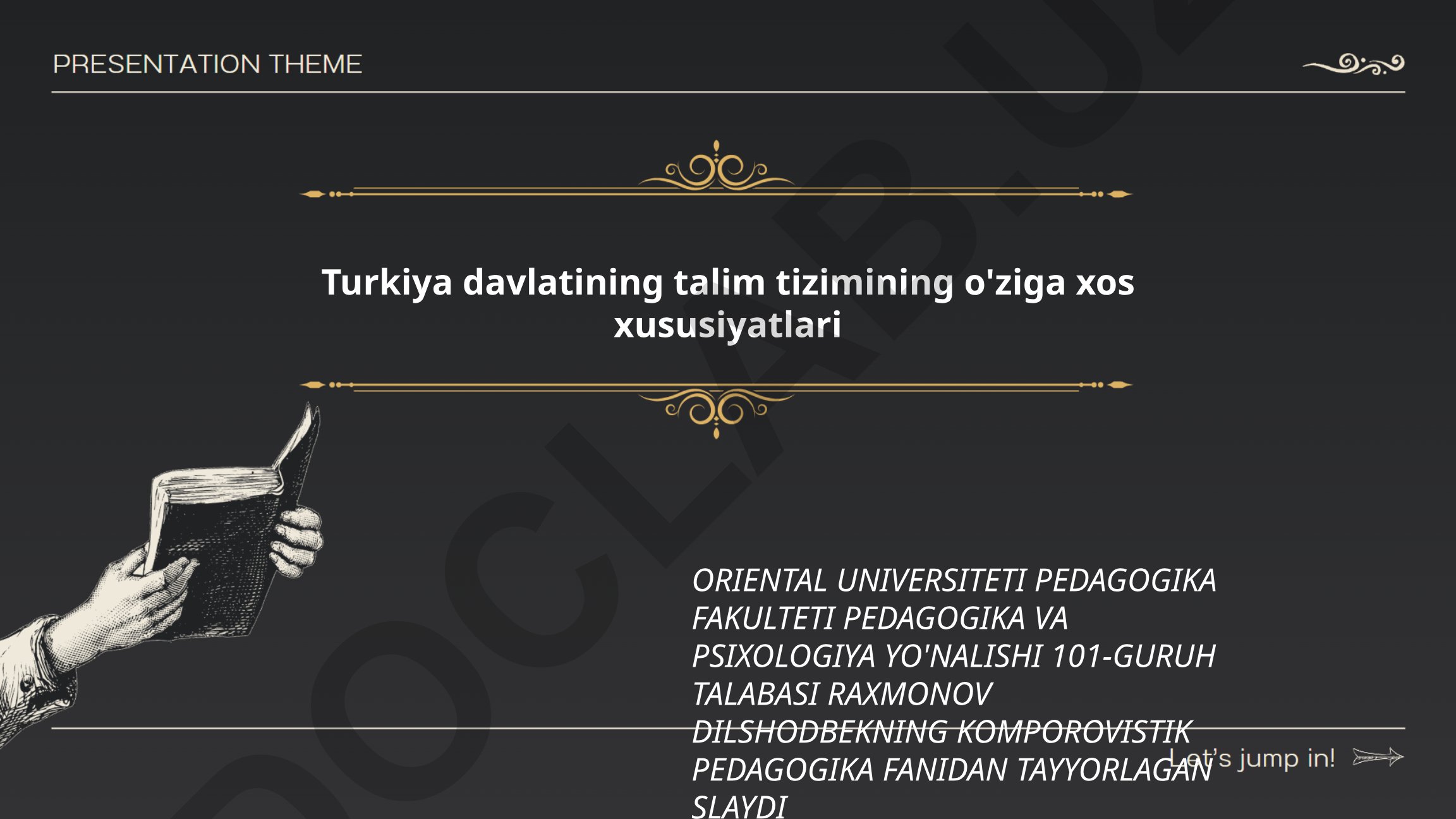 Turkiya davlatining ta'lim tizimining o'ziga xos xususiyatlari