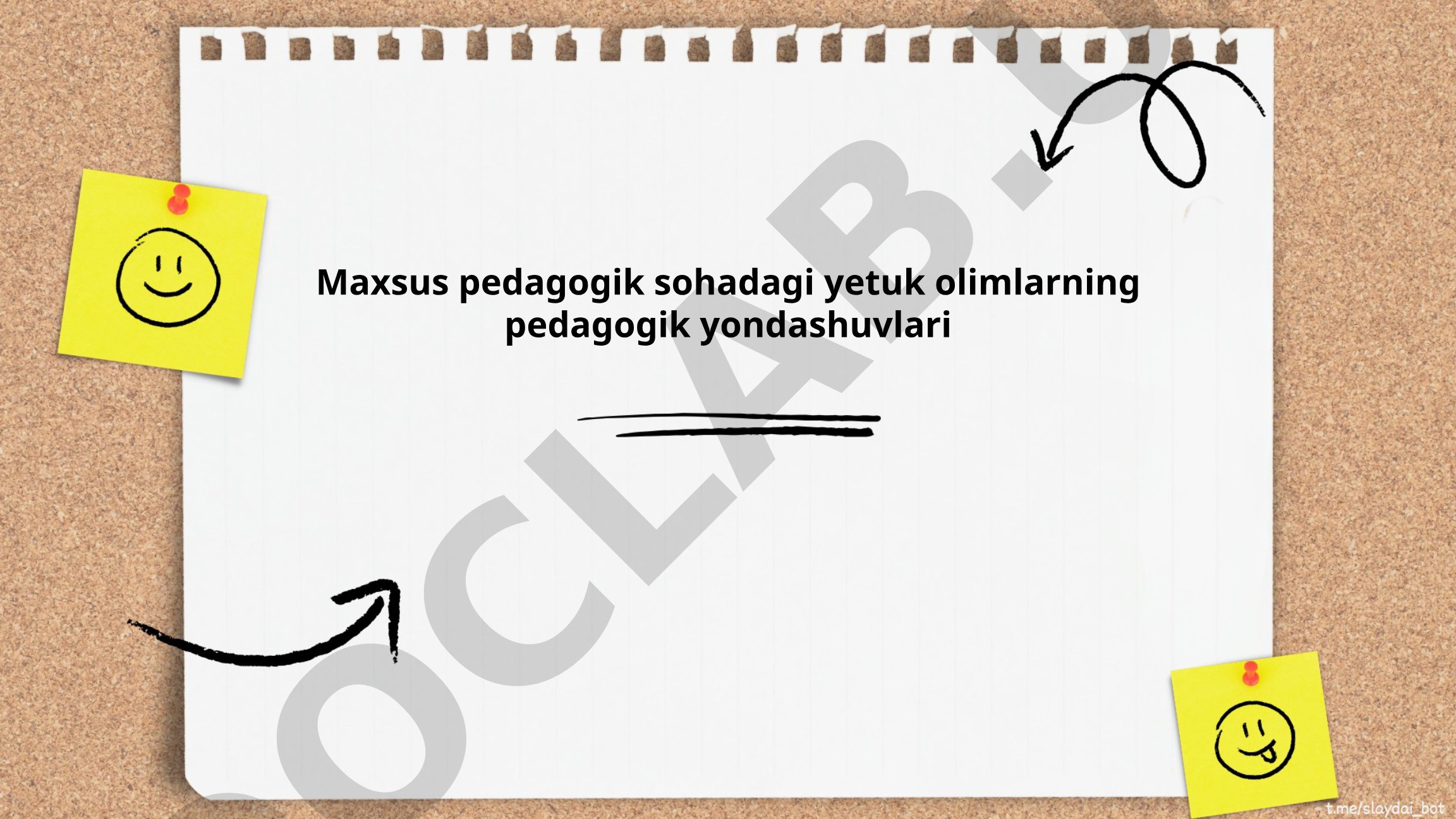 Maxsus pedagogik sohadagi yetuk olimlarning pedagogik yondashuvlari