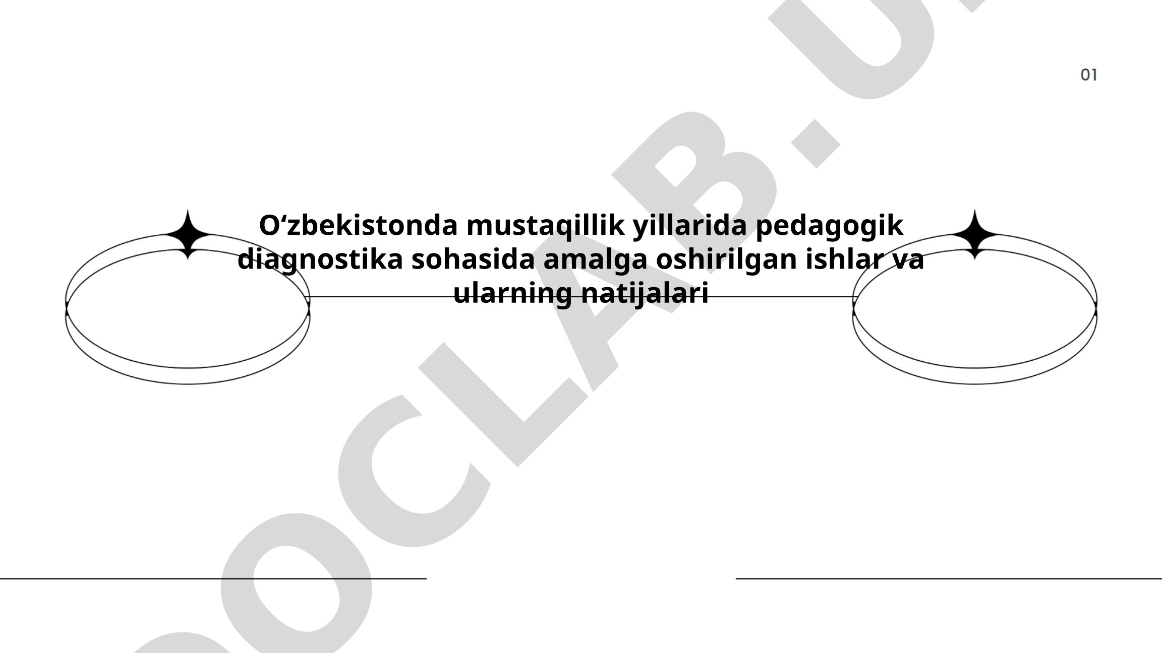 Oʻzbekistonda mustaqillik yillarida pedagogik diagnostika sohasidagi ishlar va natijalar