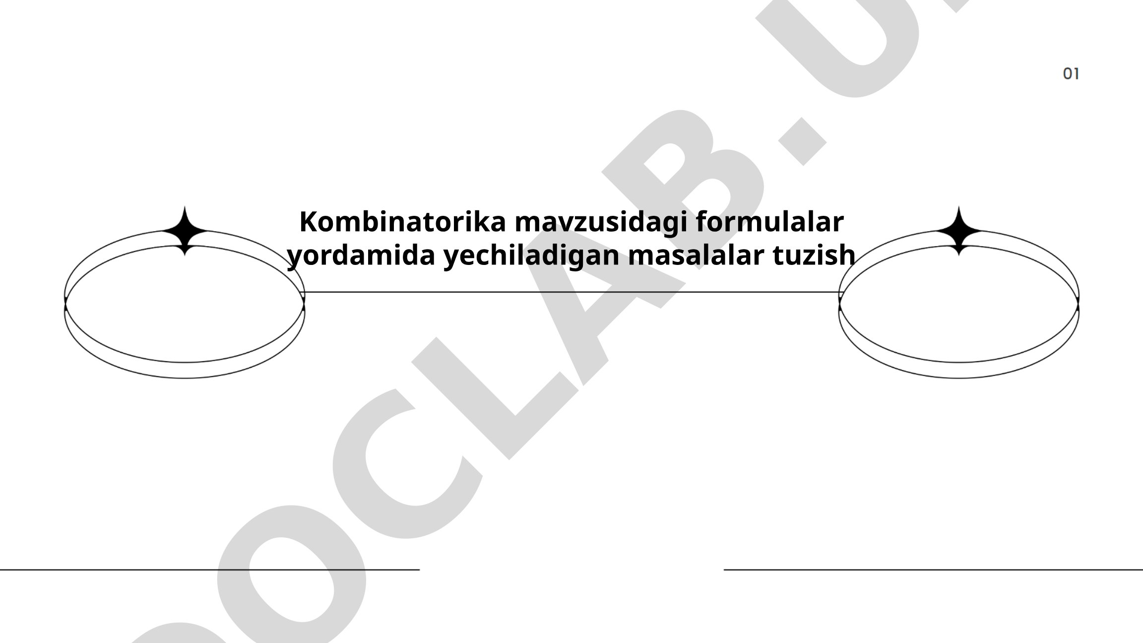 Kombinatorika formulalari yordamida masalalar tuzish