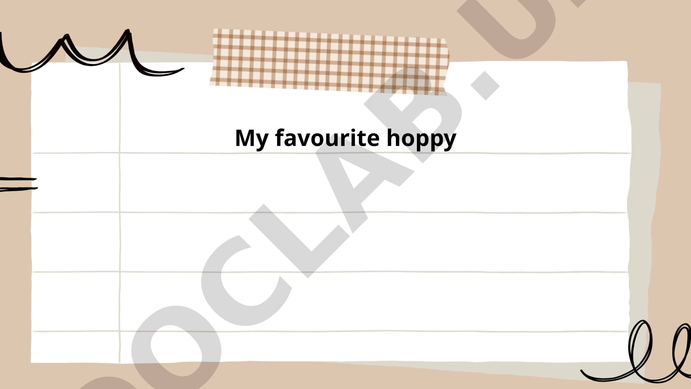 My favourite hobby