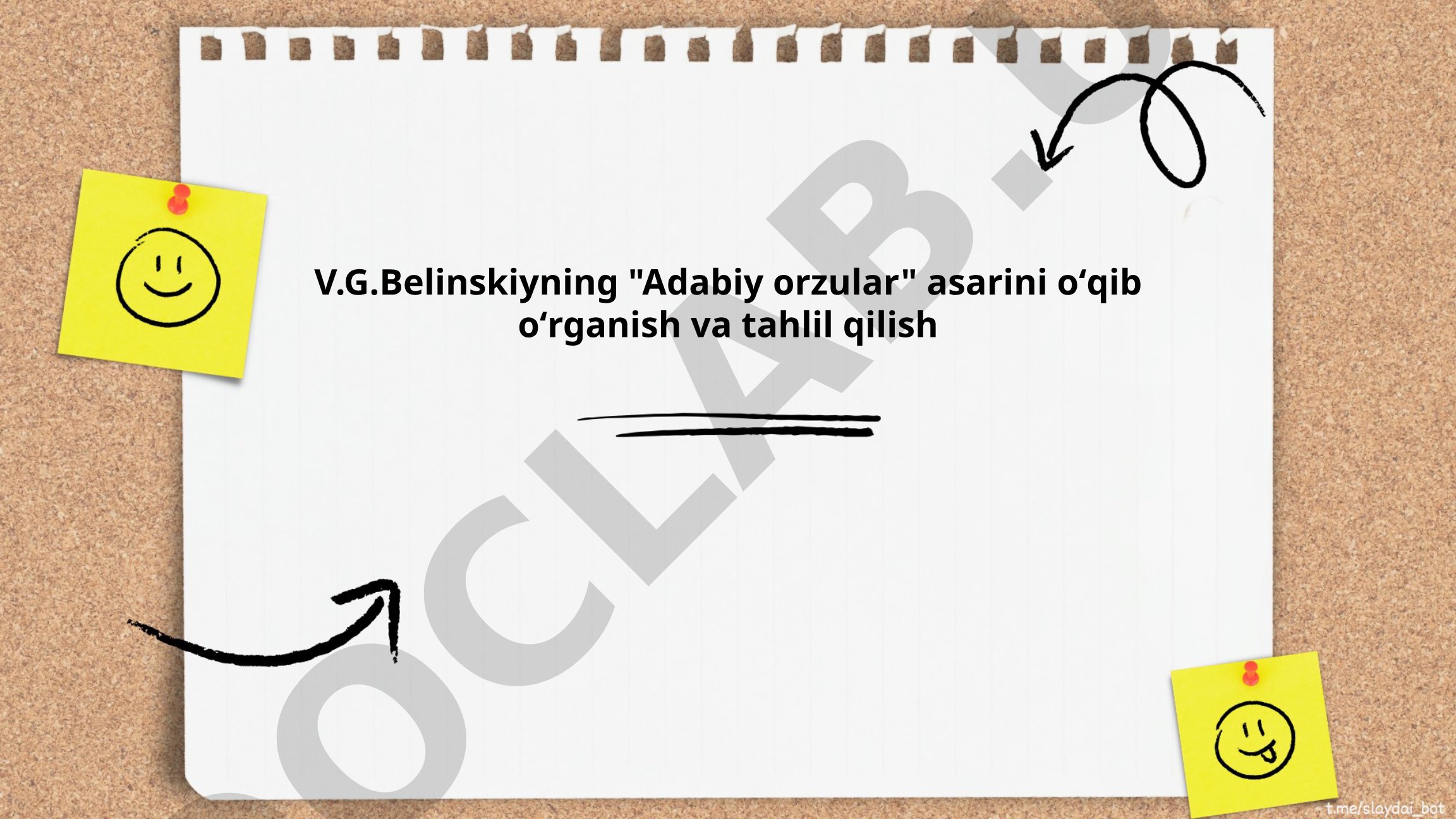 V.G.Belinskiyning 'Adabiy orzular' asarini o‘qib o‘rganish va tahlil qilish