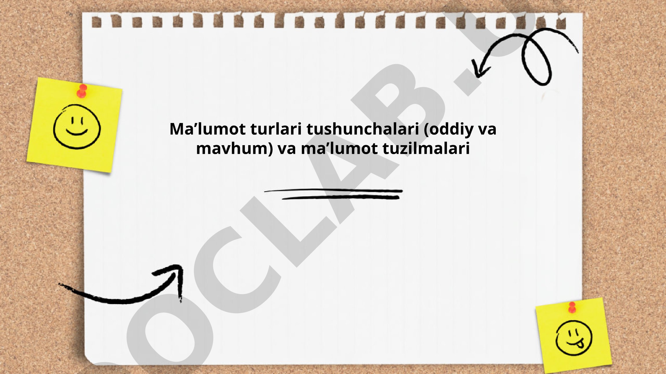 Ma’lumot turlari tushunchalari va ma’lumot tuzilmalari