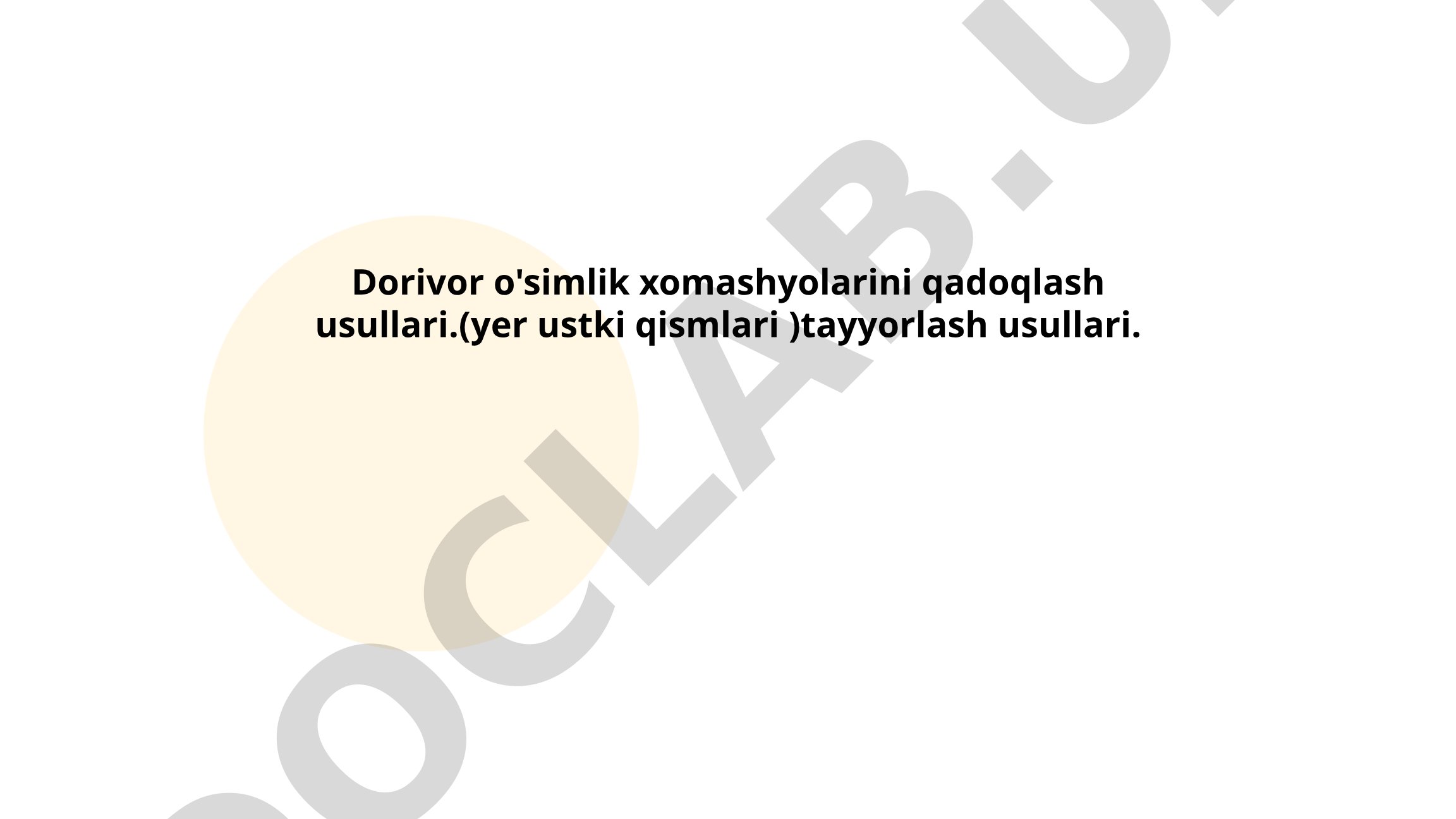 Dorivor o'simlik xomashyolarini qadoqlash va tayyorlash usullari