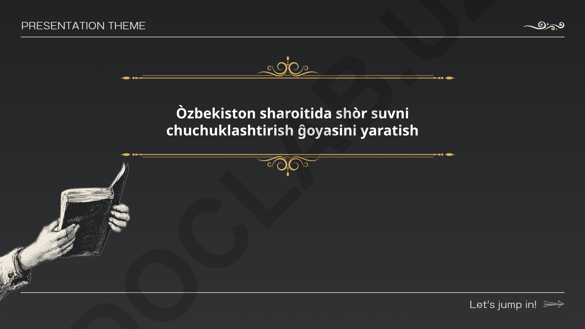 O'zbekiston sharoitida sho'r suvni chuchuklashtirish g'oyasi