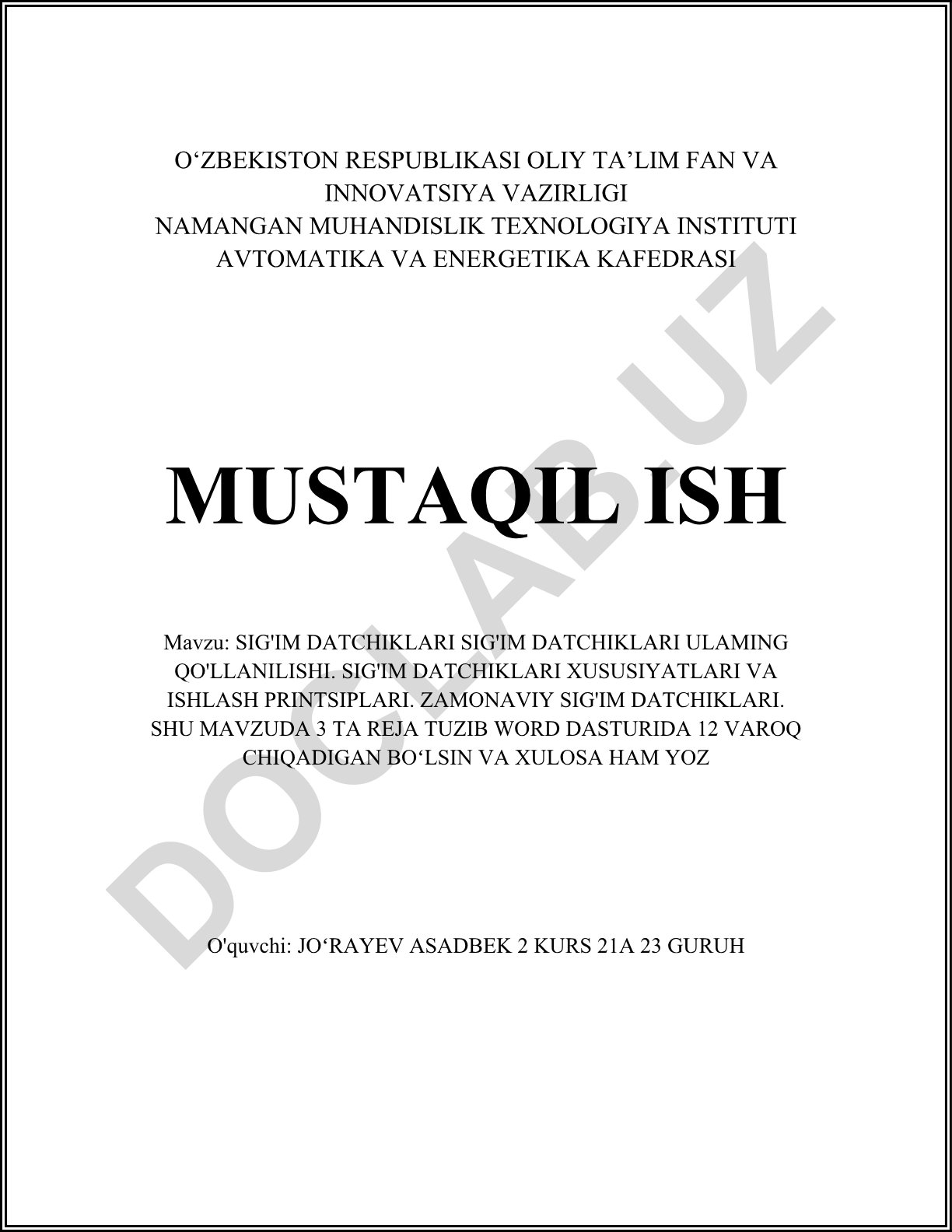 Sig'im datchiklari: ishlash prinsiplari, xususiyatlari va qo'llanilishi