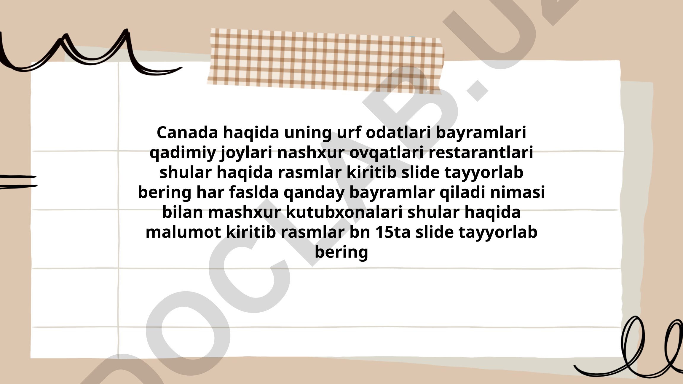 Kanadaning urf-odatlari, bayramlari va diqqatga sazovor joylari