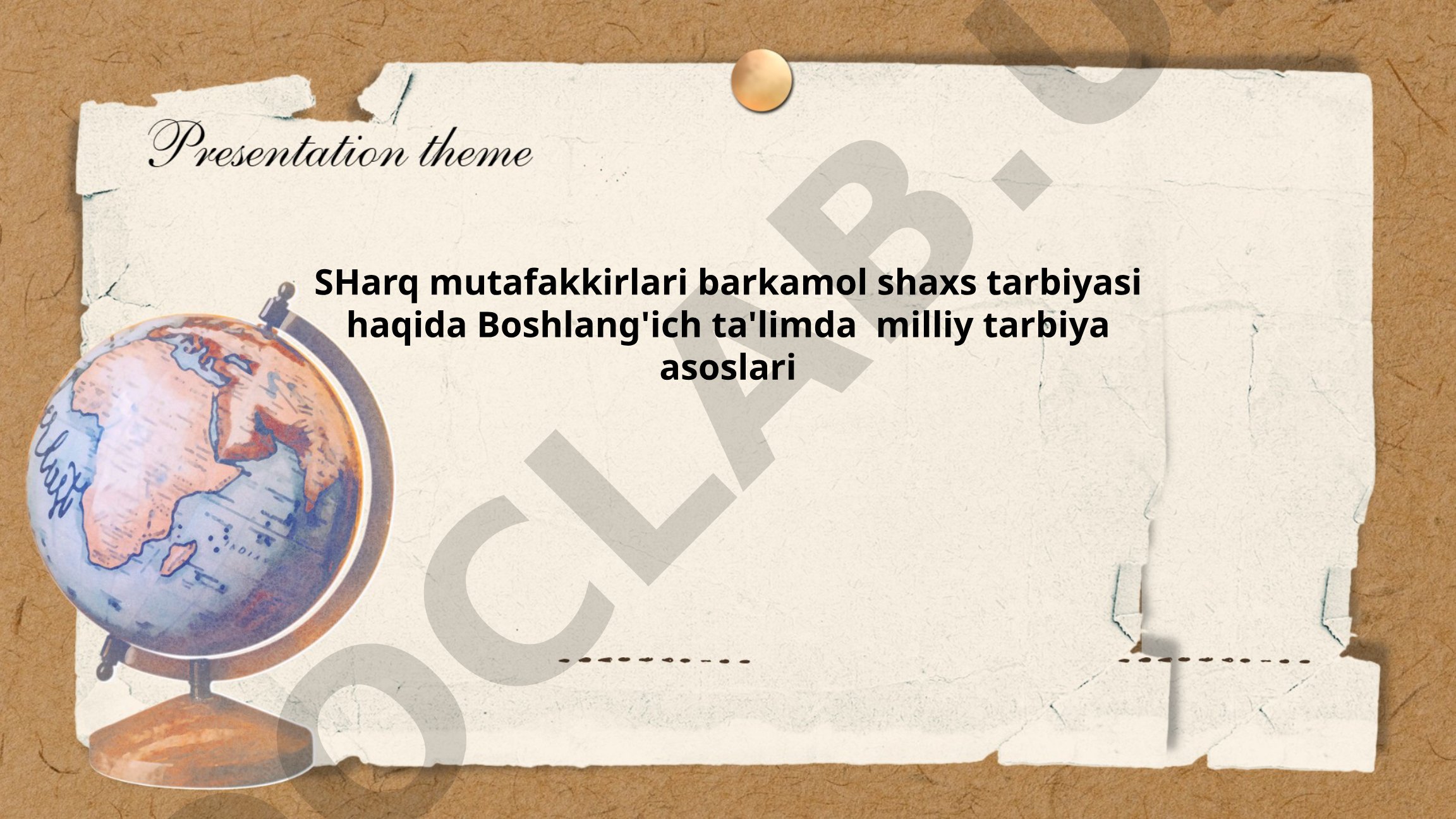 Sharq mutafakkirlarining barkamol shaxs tarbiyasi haqidagi qarashlari